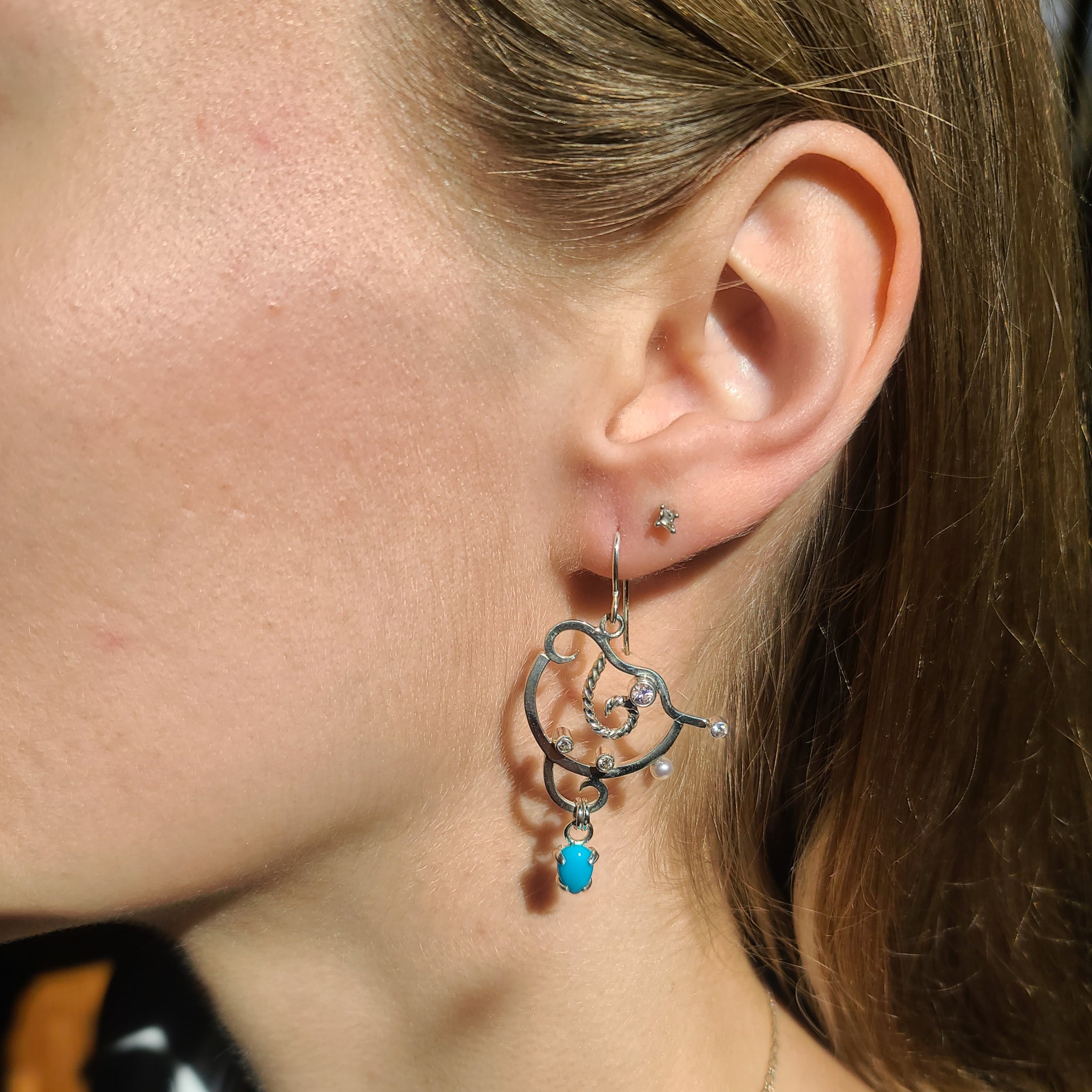 Sleeping Beauty Turquoise Earrings