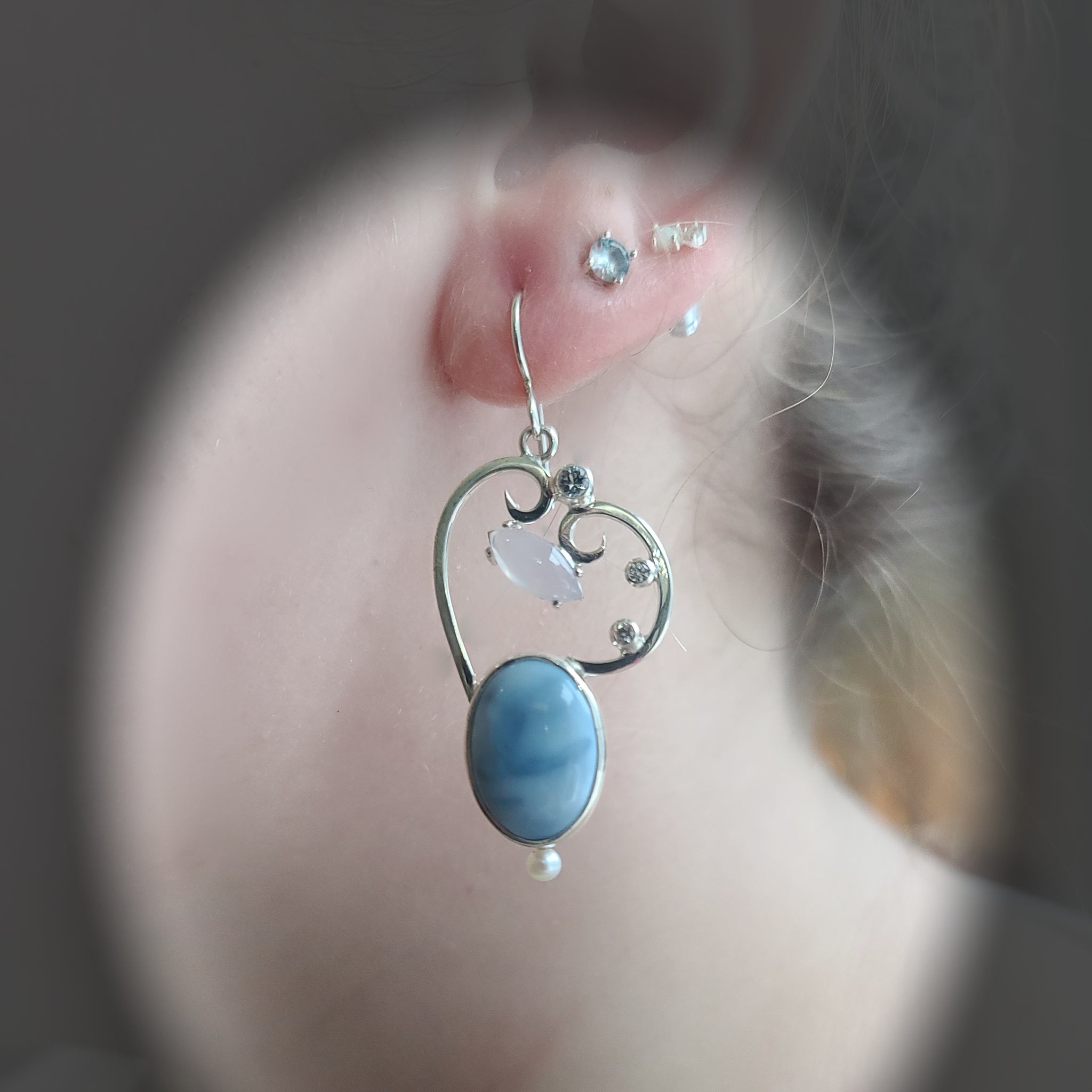 Blue Opal Earrings