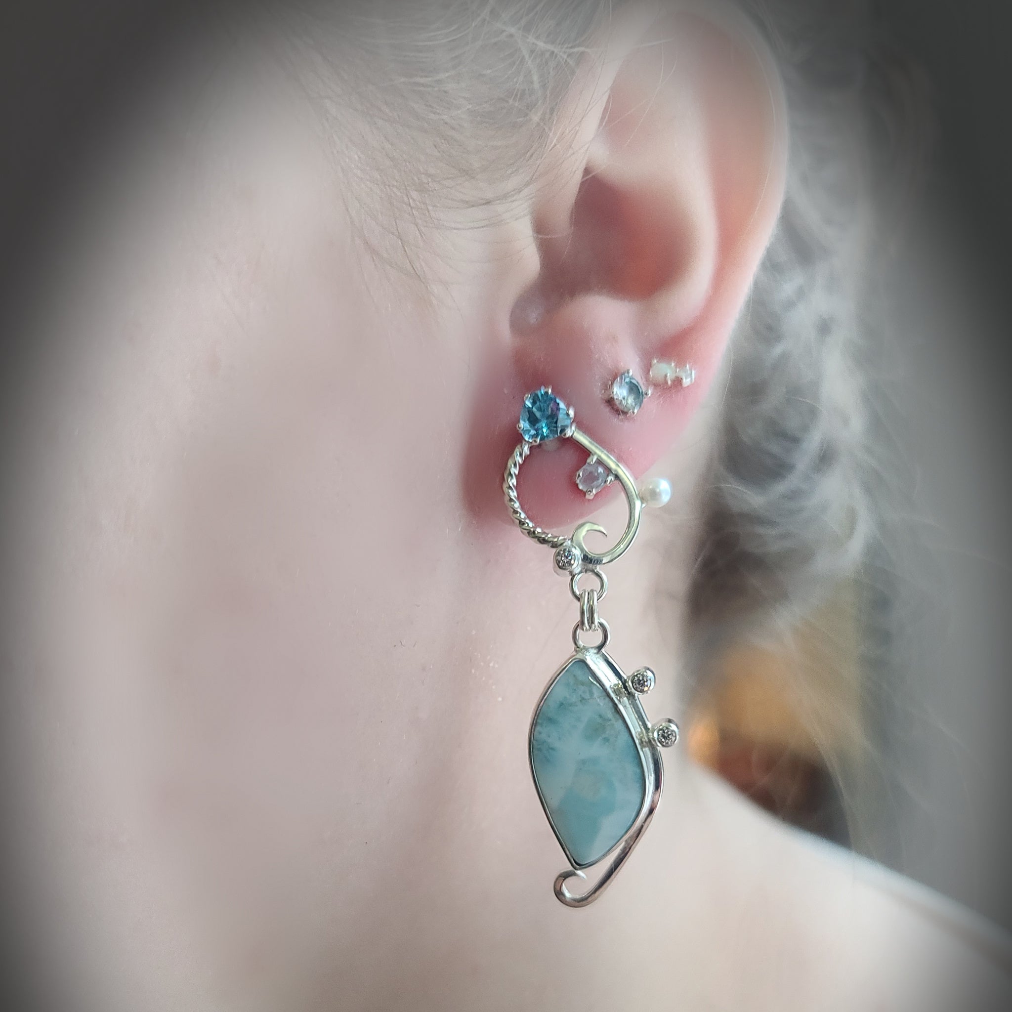 Larimar Earrings
