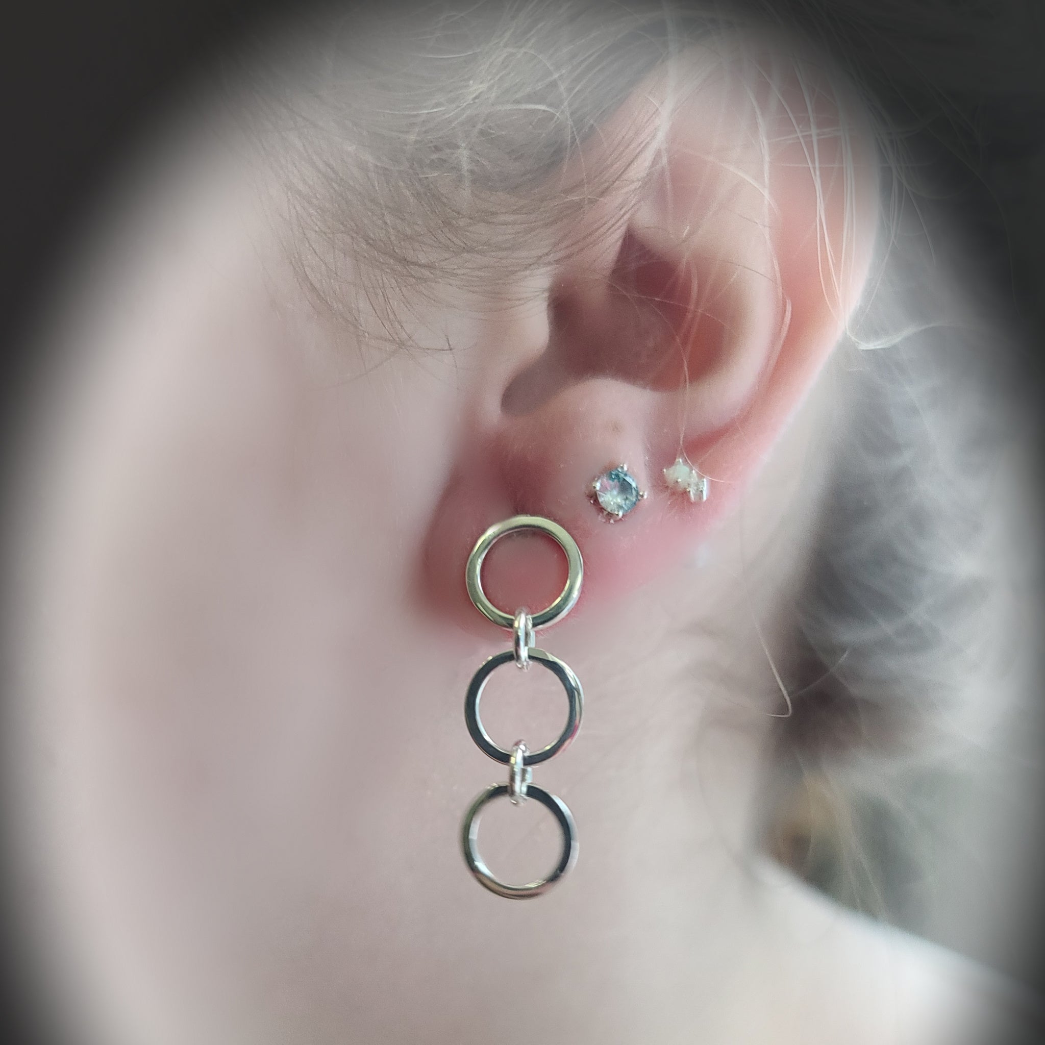Triple Circle Earrings