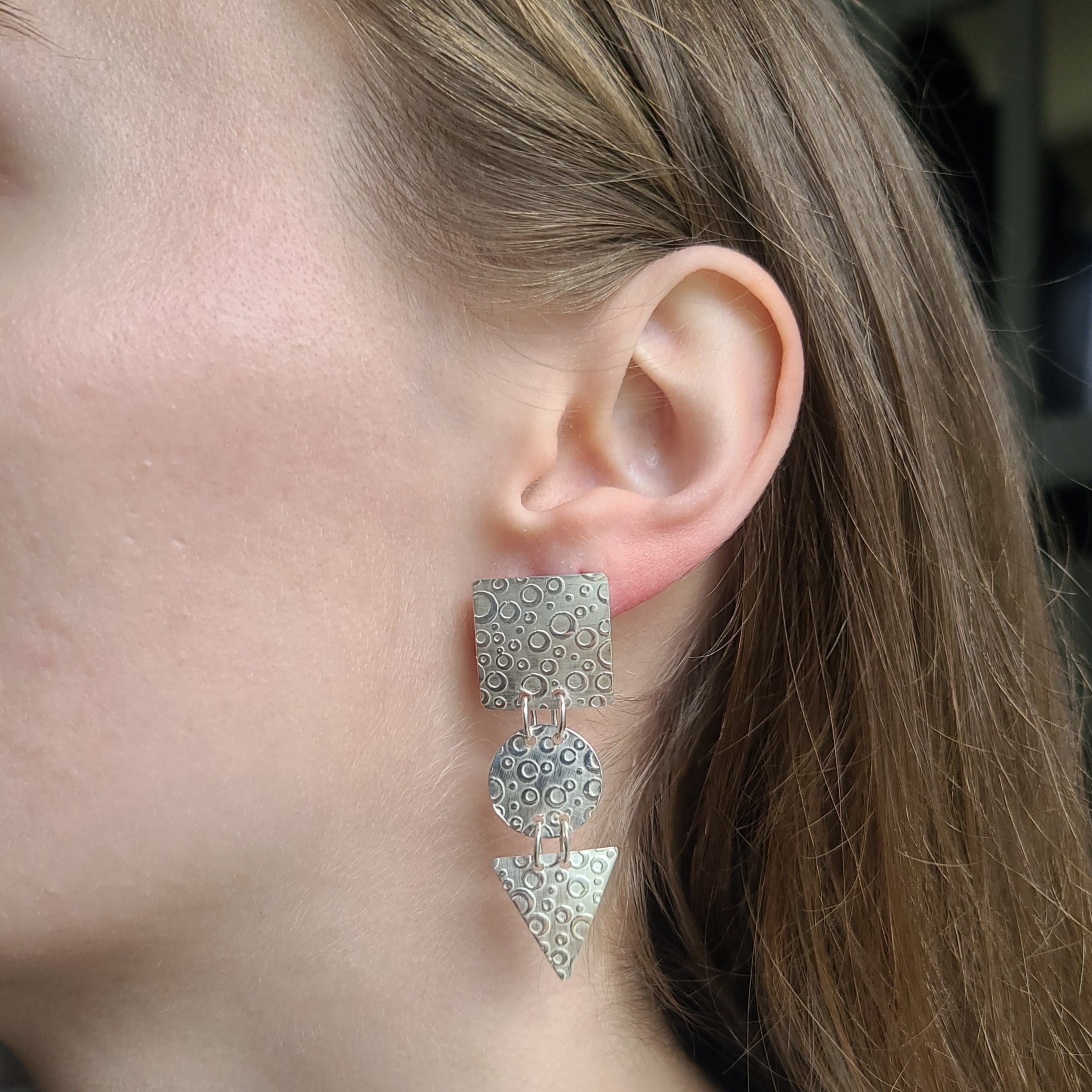 Fine Silver Statement Earrings
