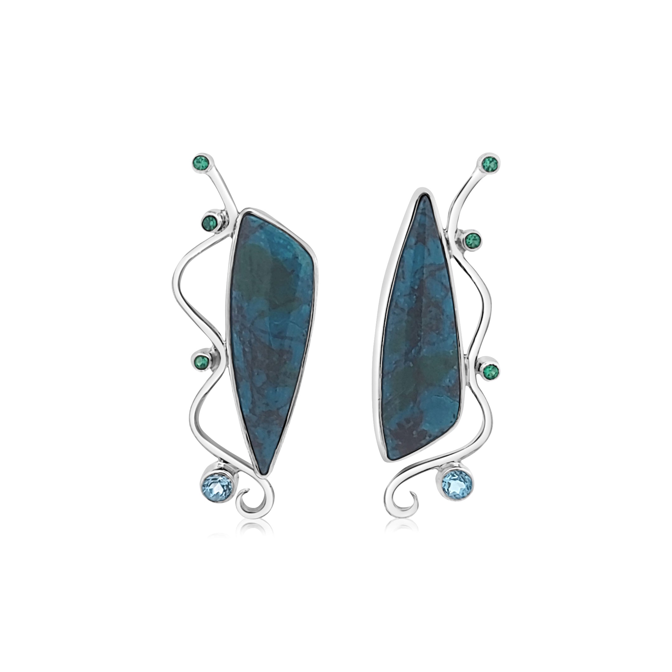 Shattukite Chrysocolla Earrings