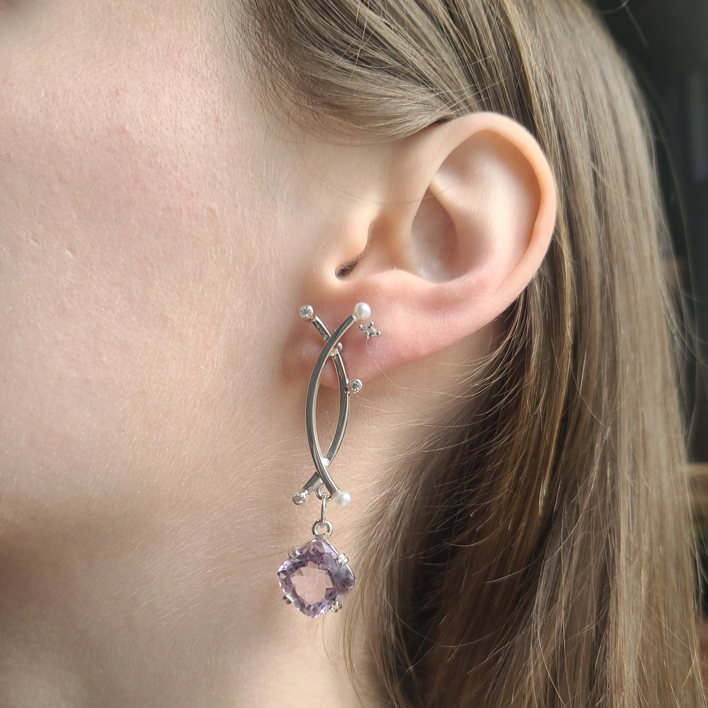 Elegant Amethyst Earrings