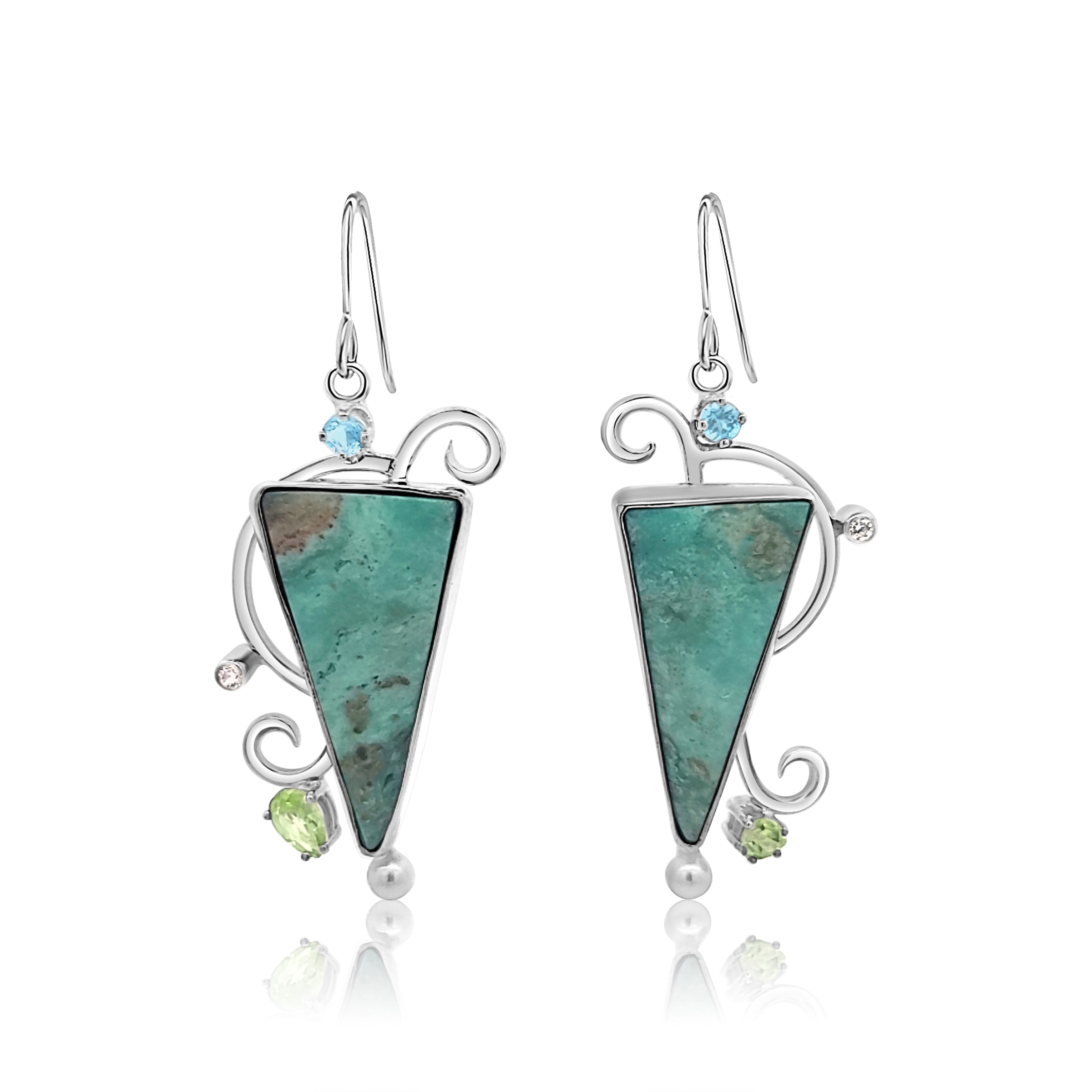Breezy Gem Opalized Wood Earrings