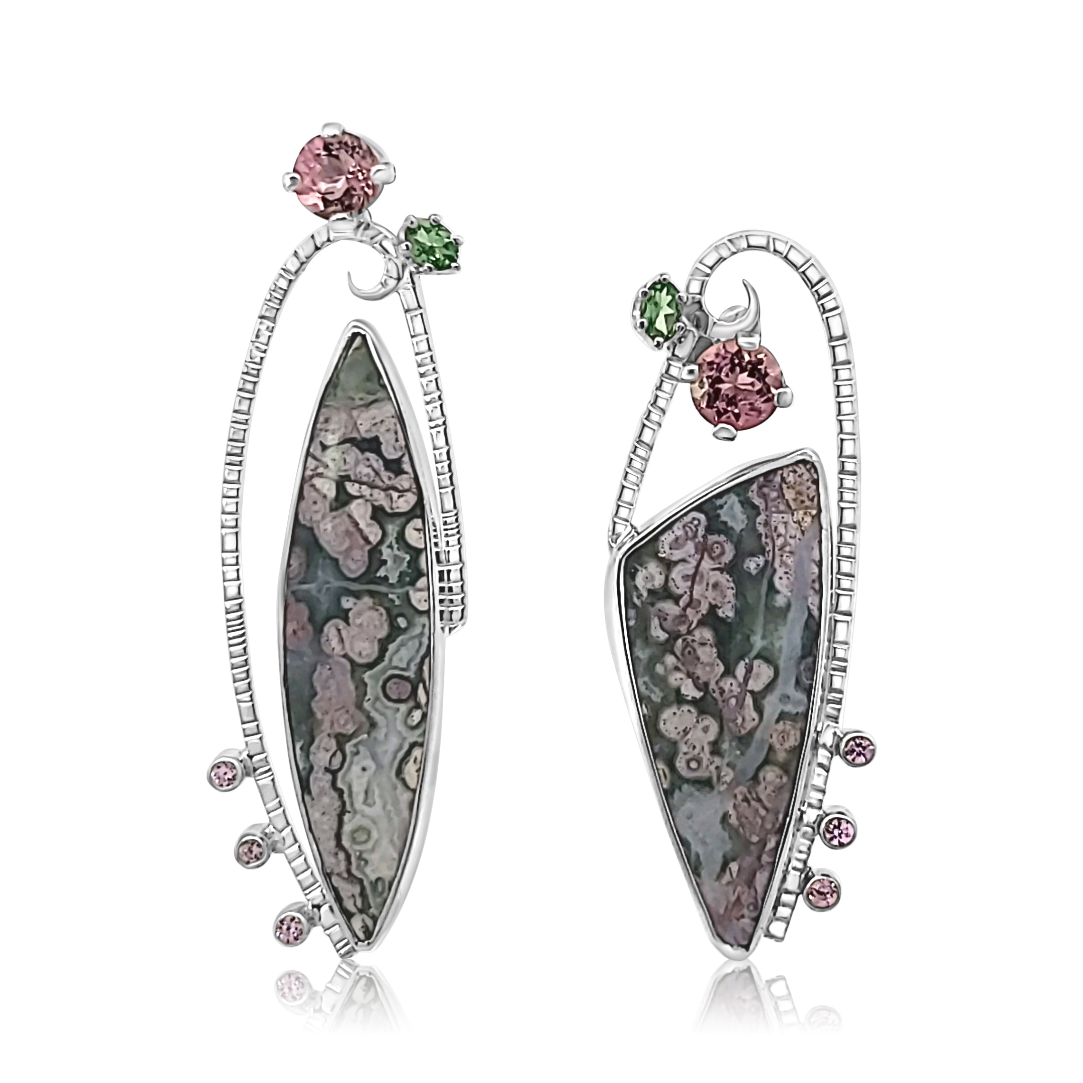 Mystic Meadow Green River Jasper Earrings