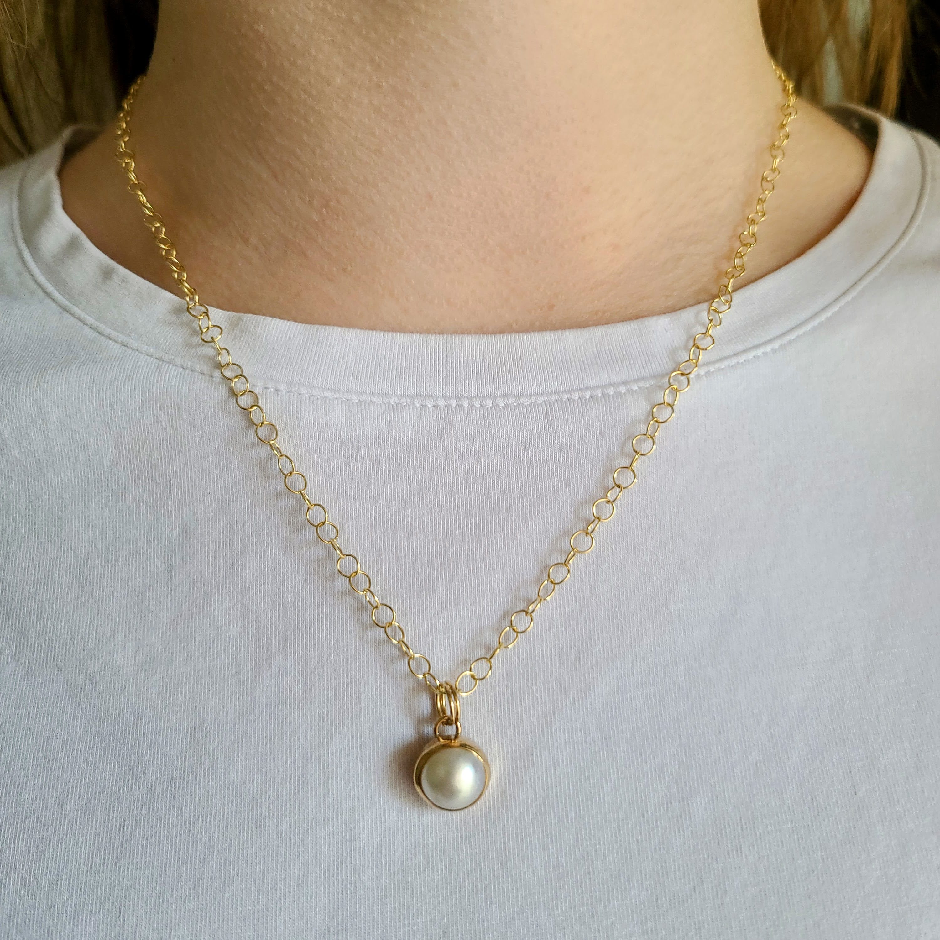 Cultured Pearl Gold Filled Necklace
