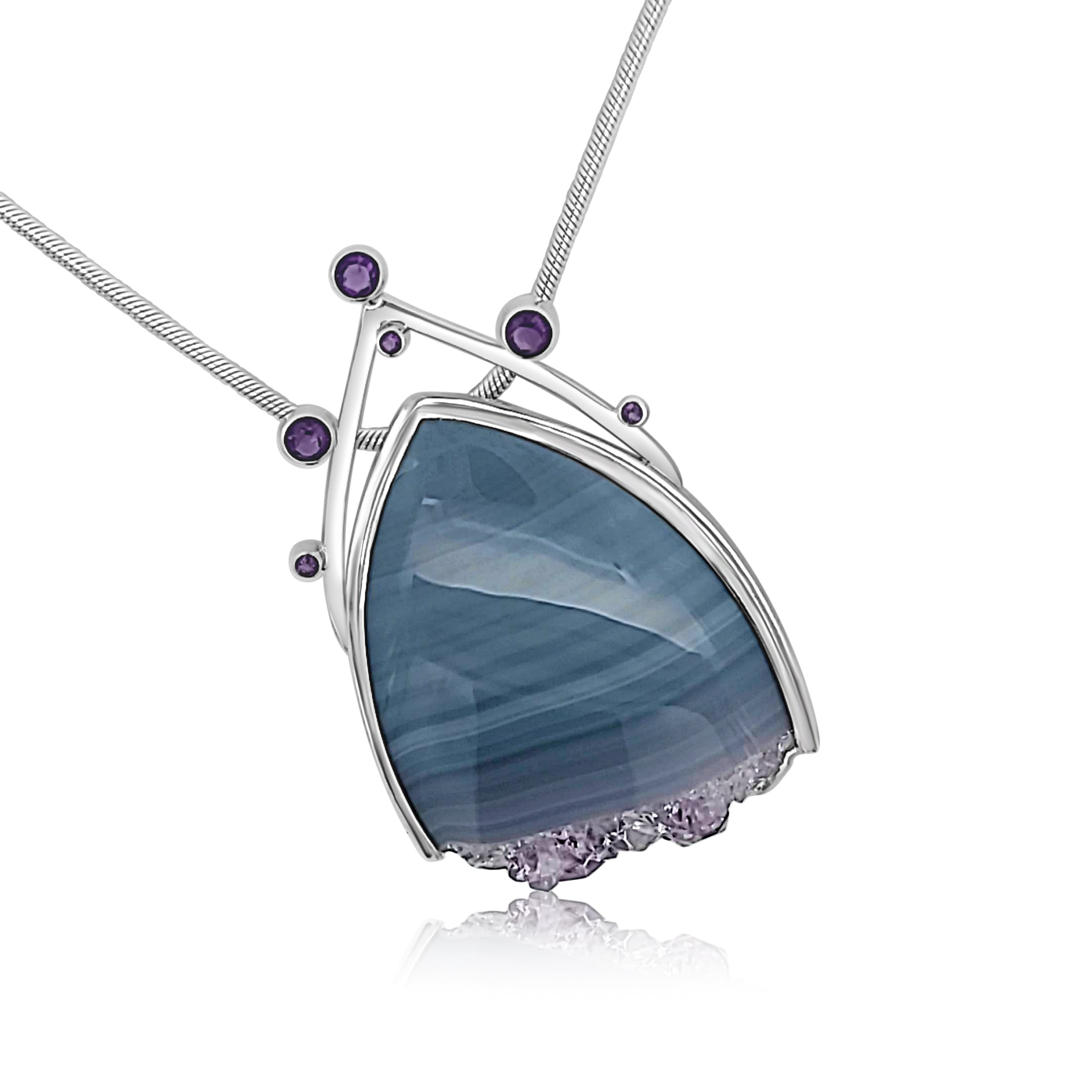 Crystal Top Amethyst Pendant