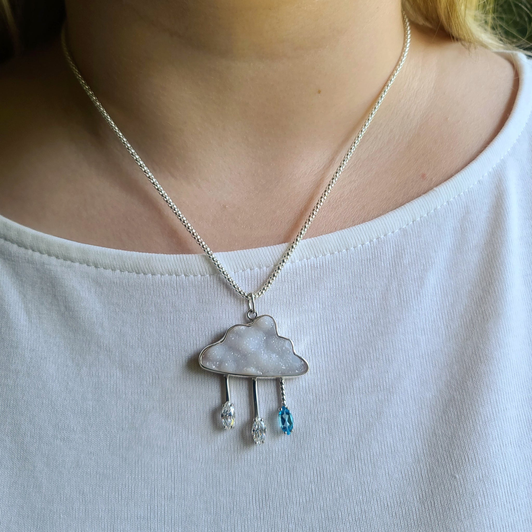 Drusy Cloud Pendant