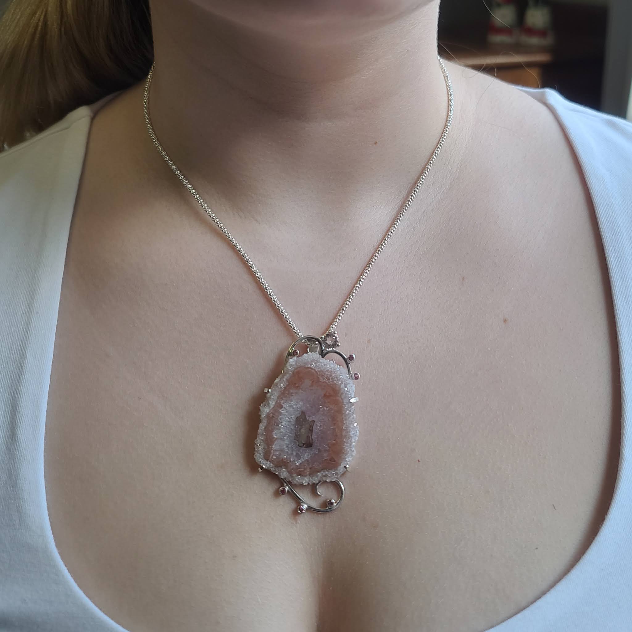 Agate Drusy Pendant