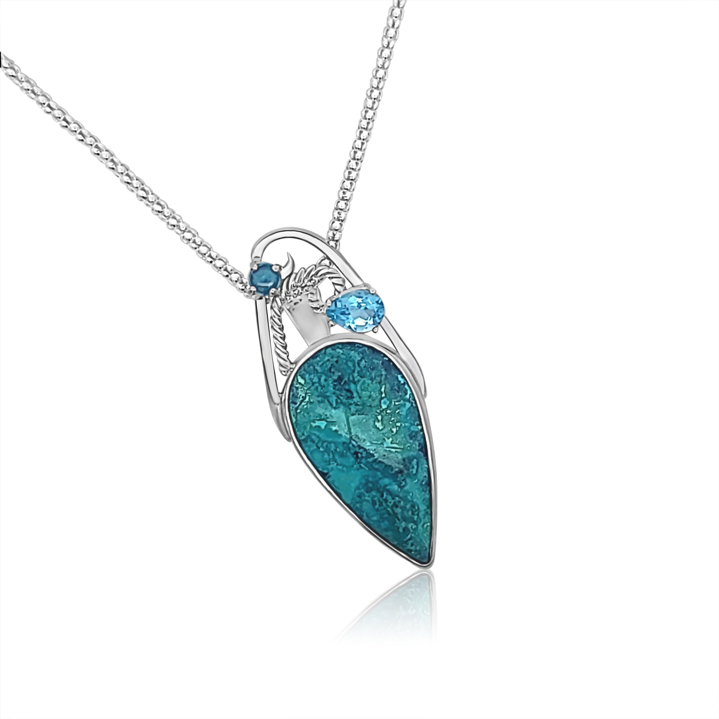 Ocean Drop Chrysocolla Pendant