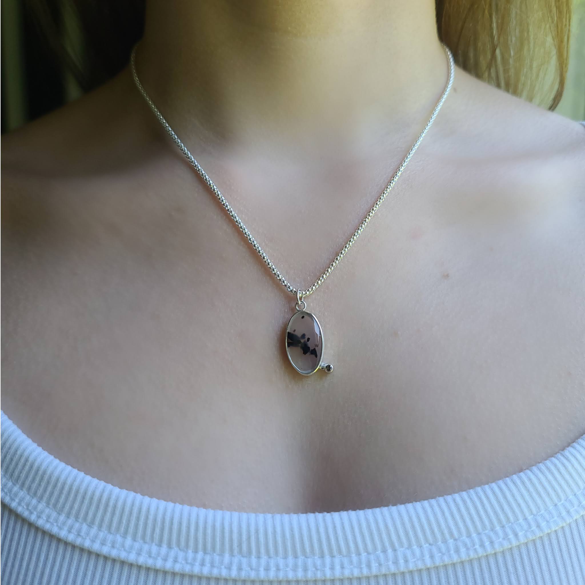 Dot n Dash Montana Agate Pendant