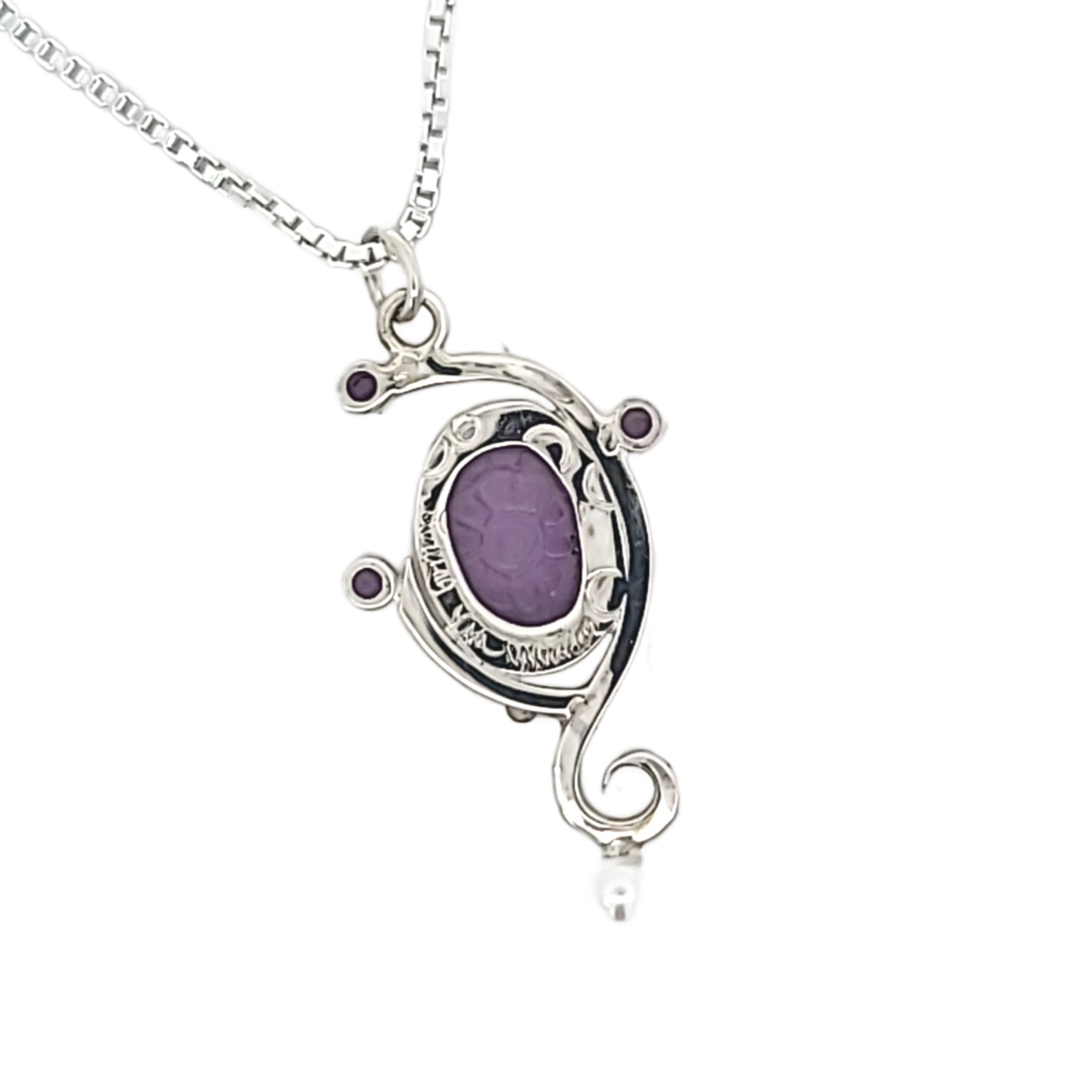 Twinkle Vine Carved Amethyst Pendant