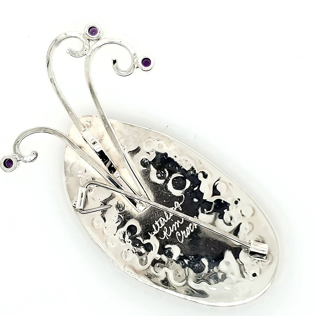 Amethyst Geode Pin~Pendant - kim crocker designs