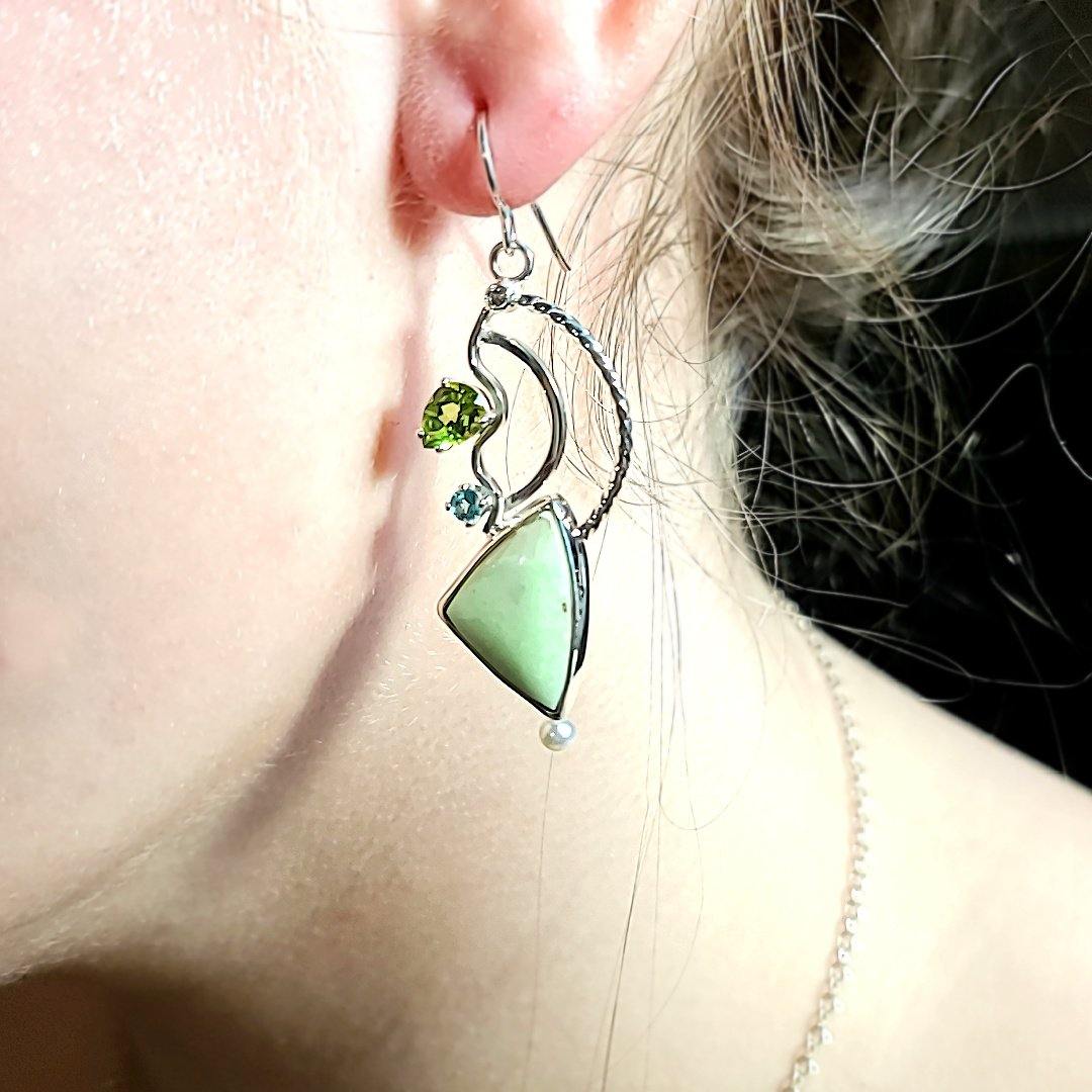 Citron Magnesite Earrings - kim crocker designs