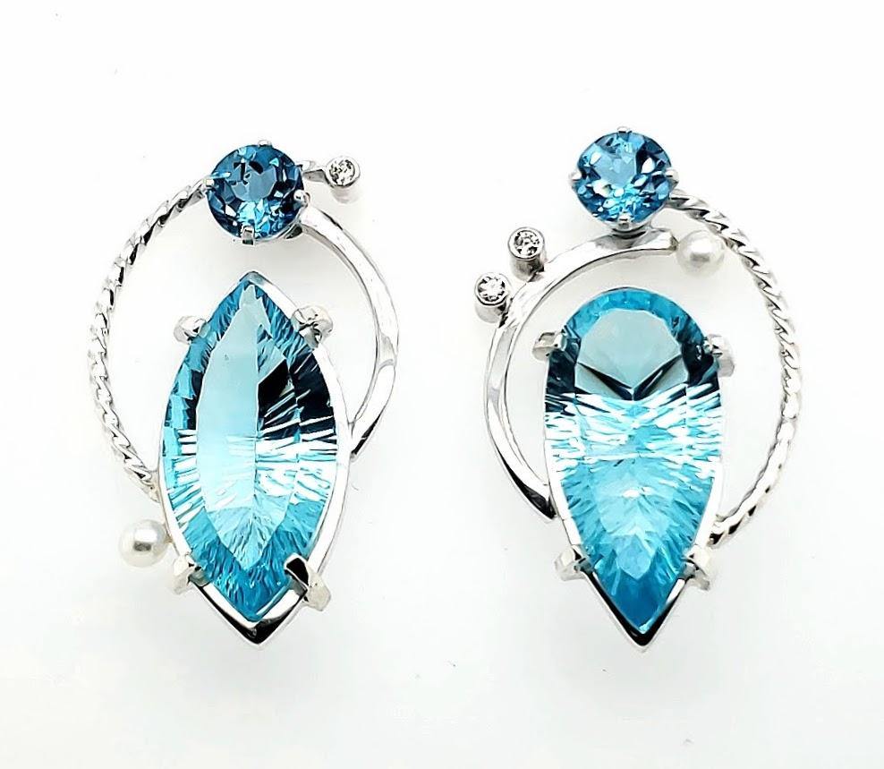 Blue Topaz Earrings - kim crocker designs