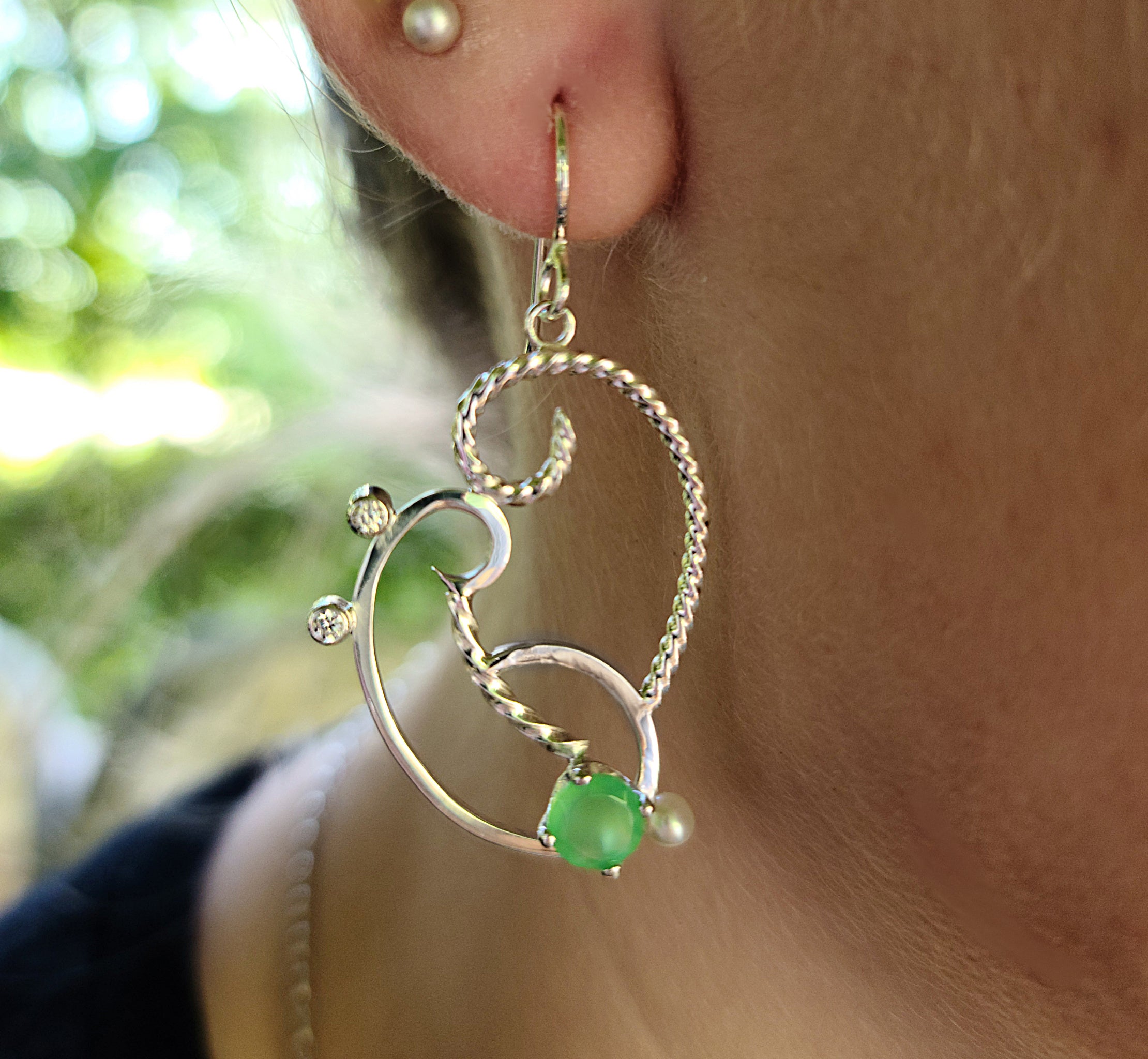 Playful Chrysoprase Earrings