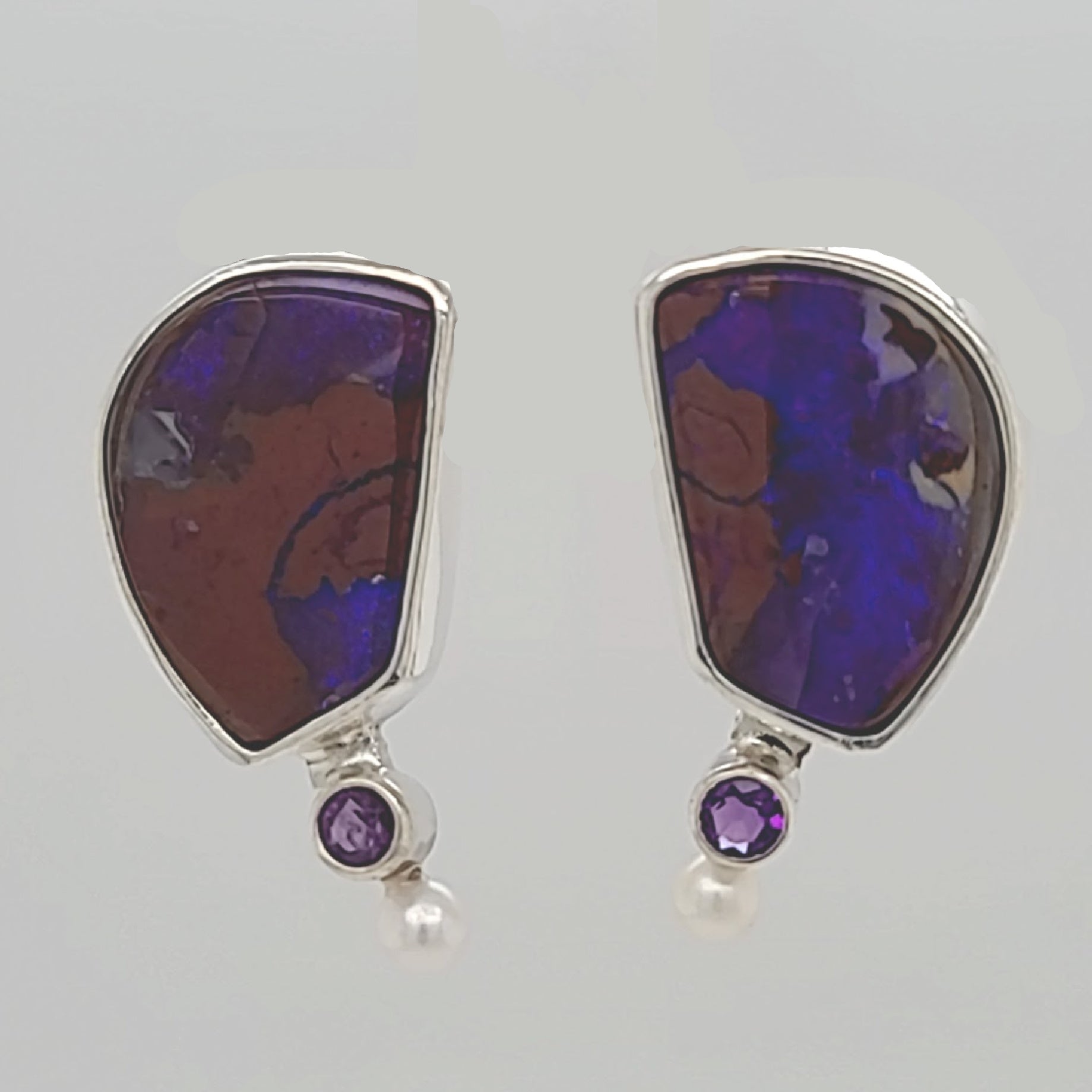 Australian Boulder Opal Earrings