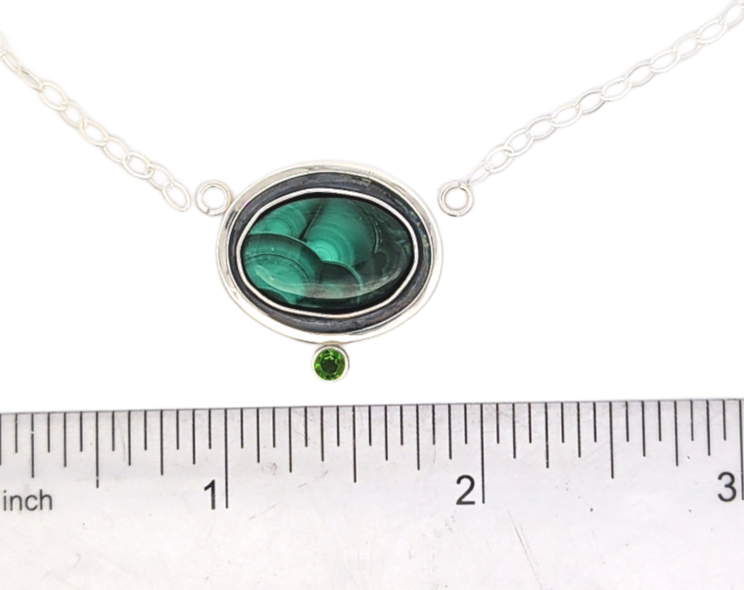 Malachite and Chrome Diopside Pendant