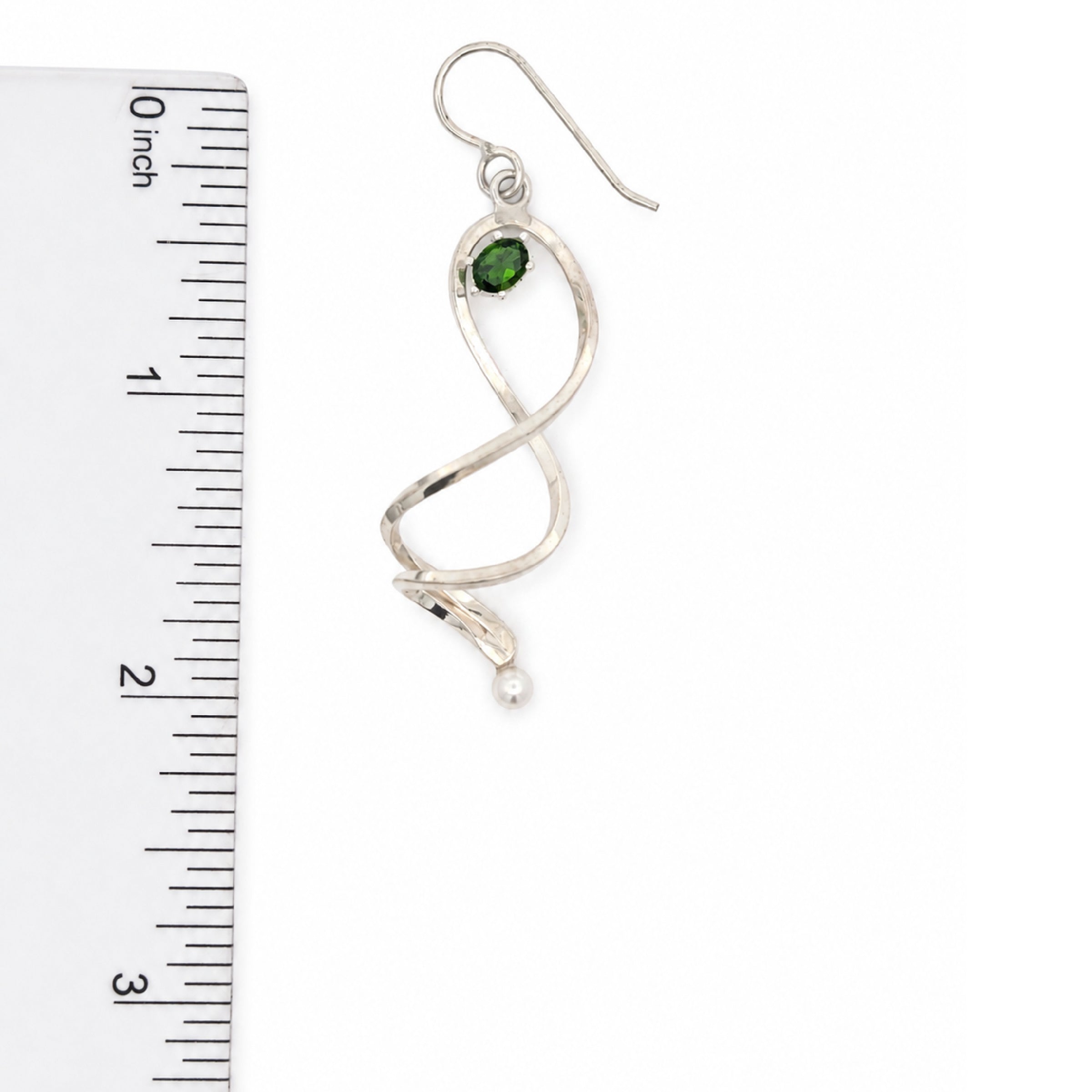 Sassy Swirl Earrings with Chrome Diopside