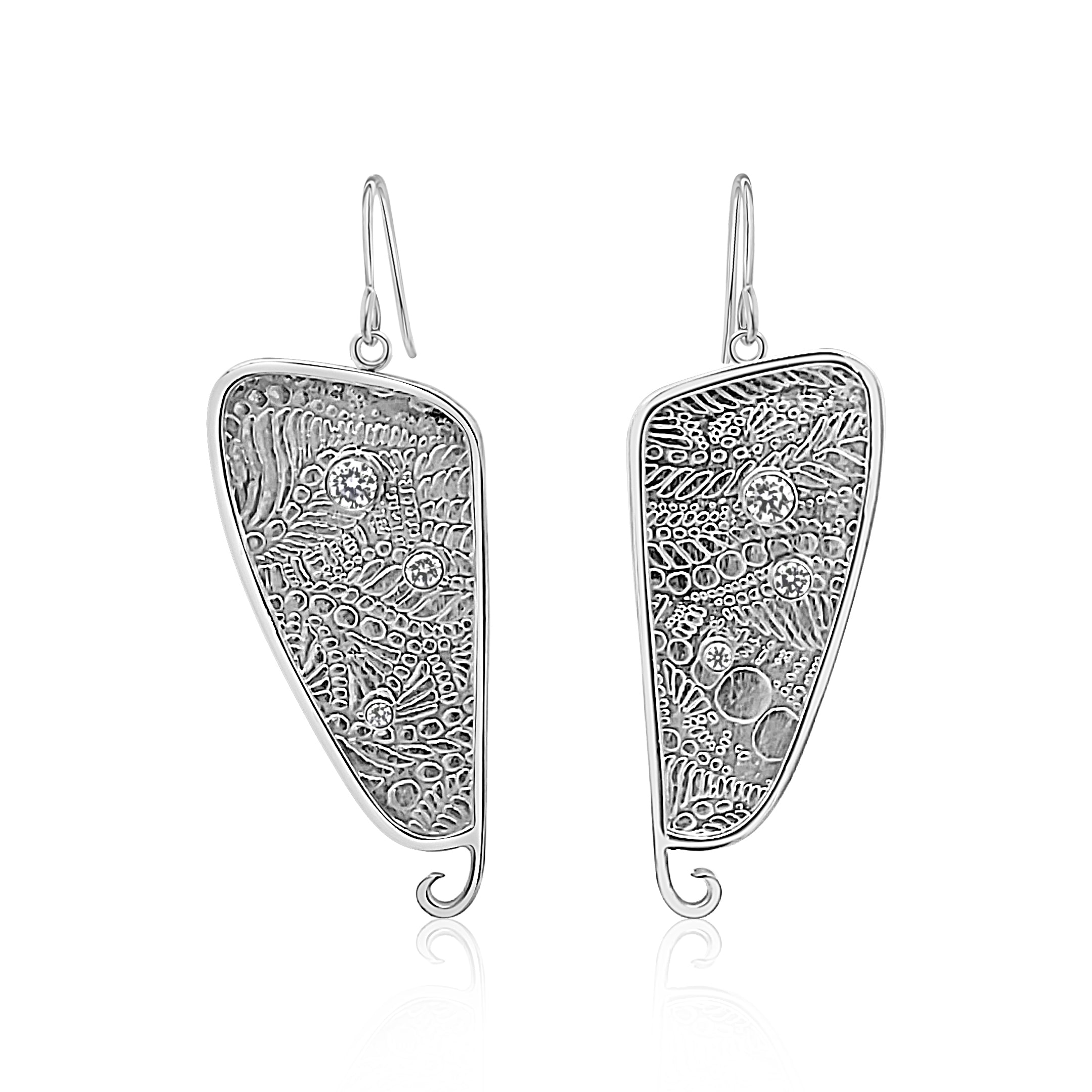Dreamscape Pattern and Cubic Zirconia Earrings