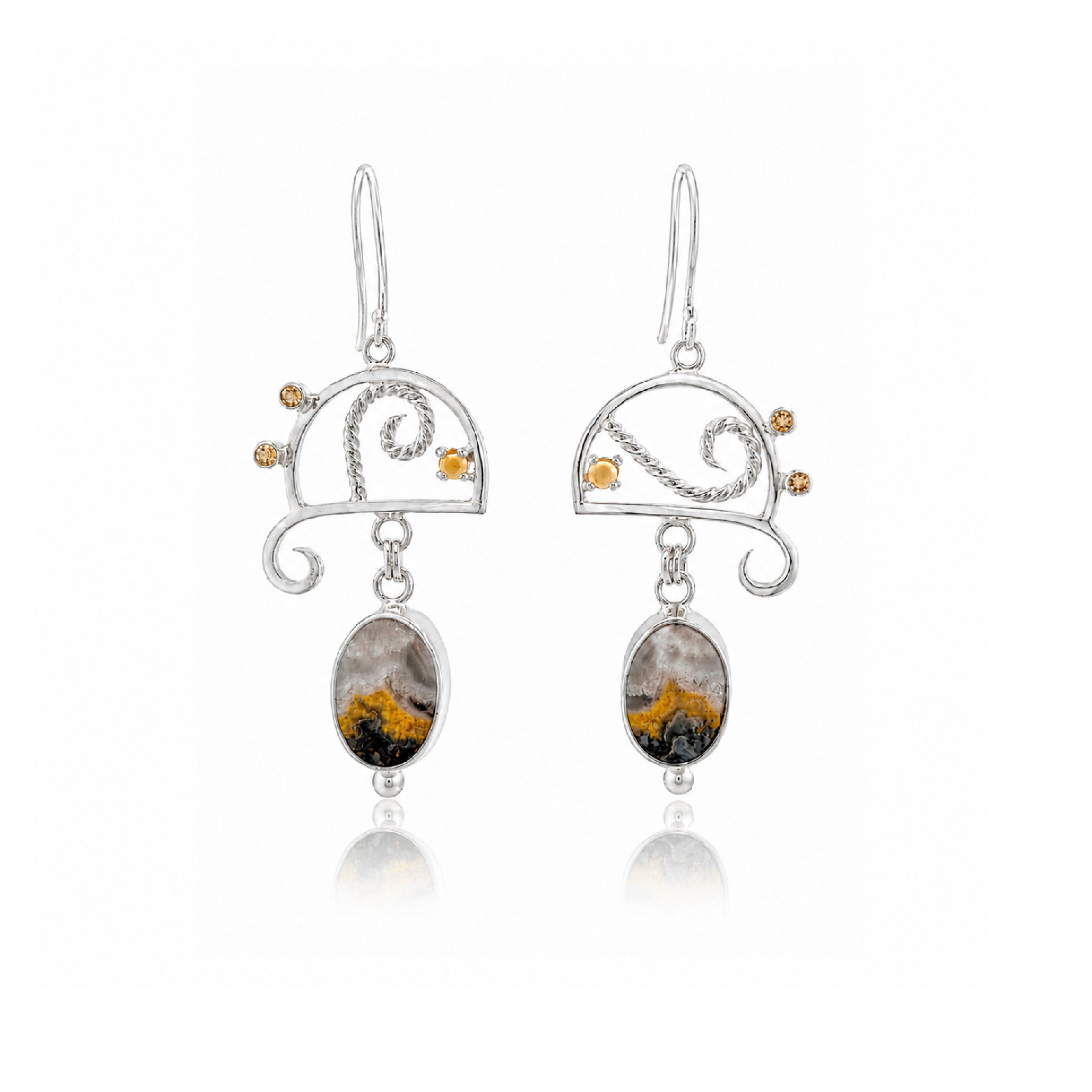 Sunshine Bumblebee Jasper Earrings
