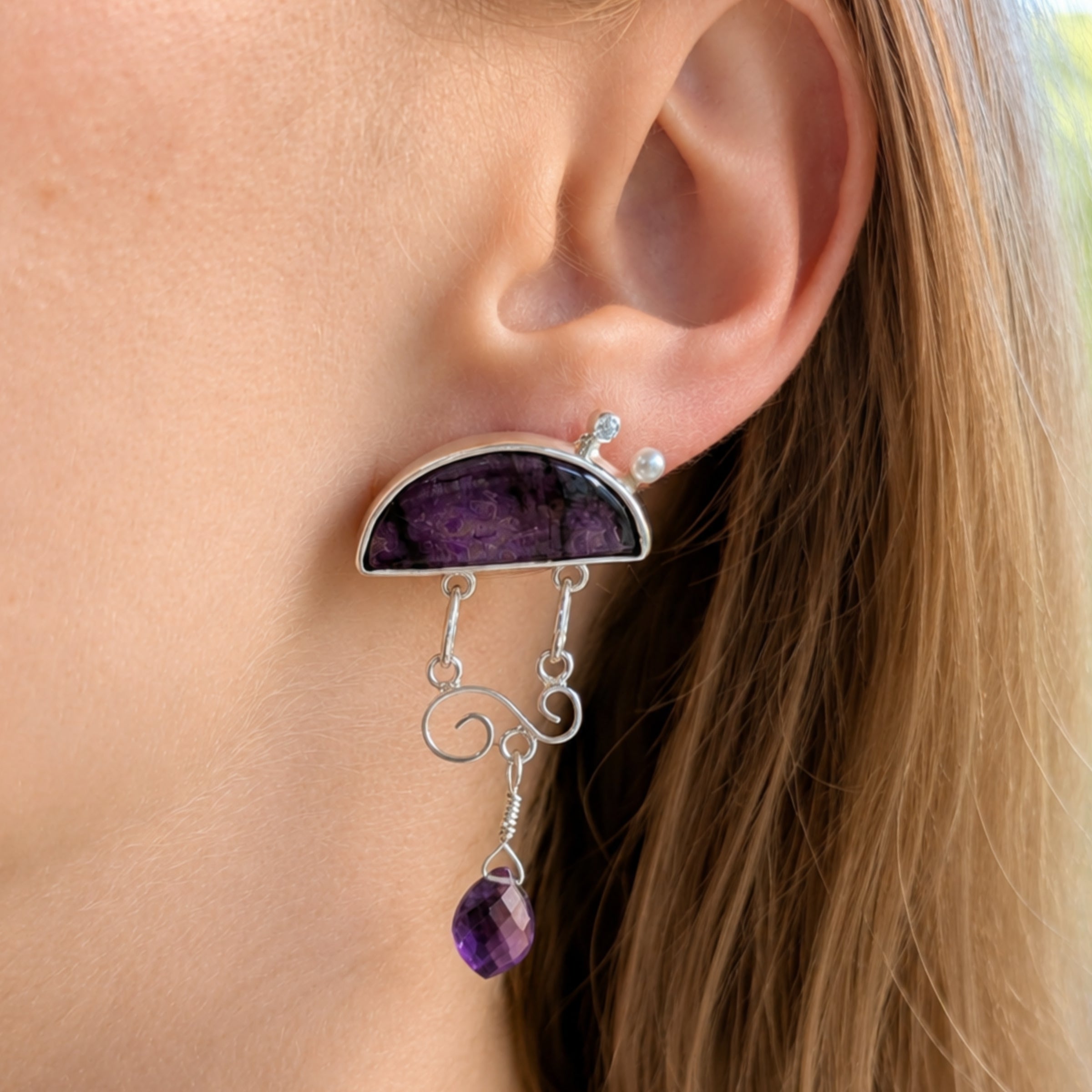 Sugilite Dream Earrings