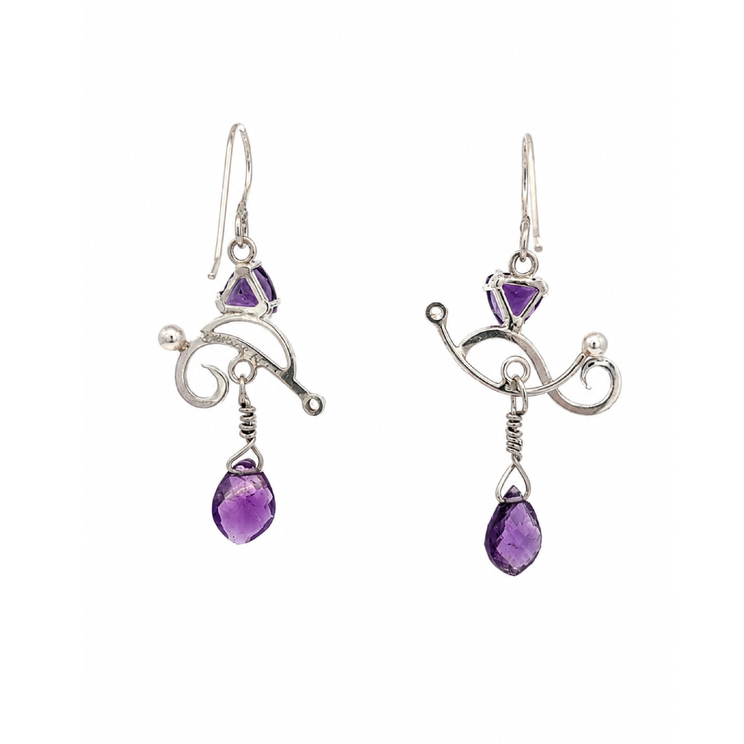 Amethyst Moon Dance Earrings