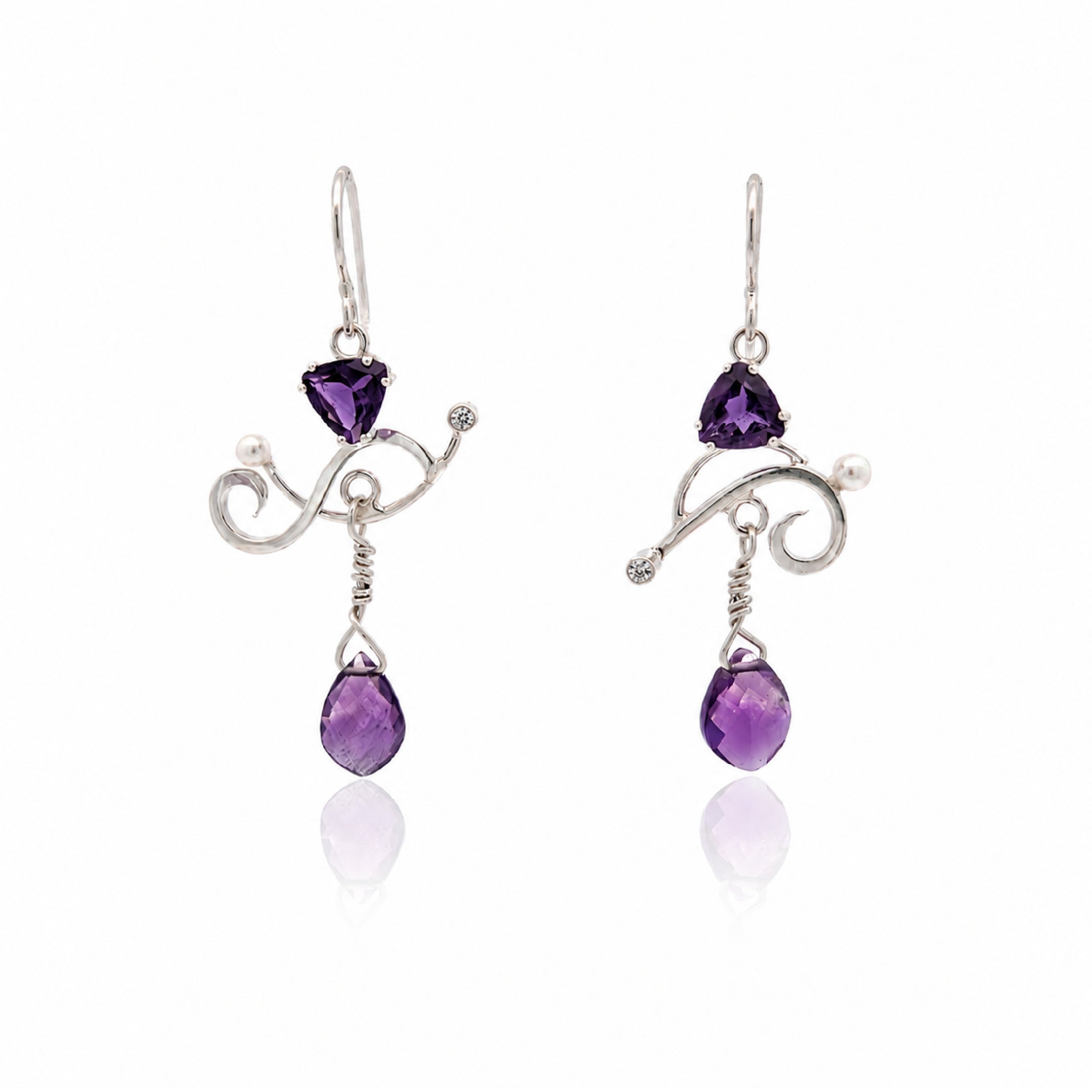 Amethyst Moon Dance Earrings