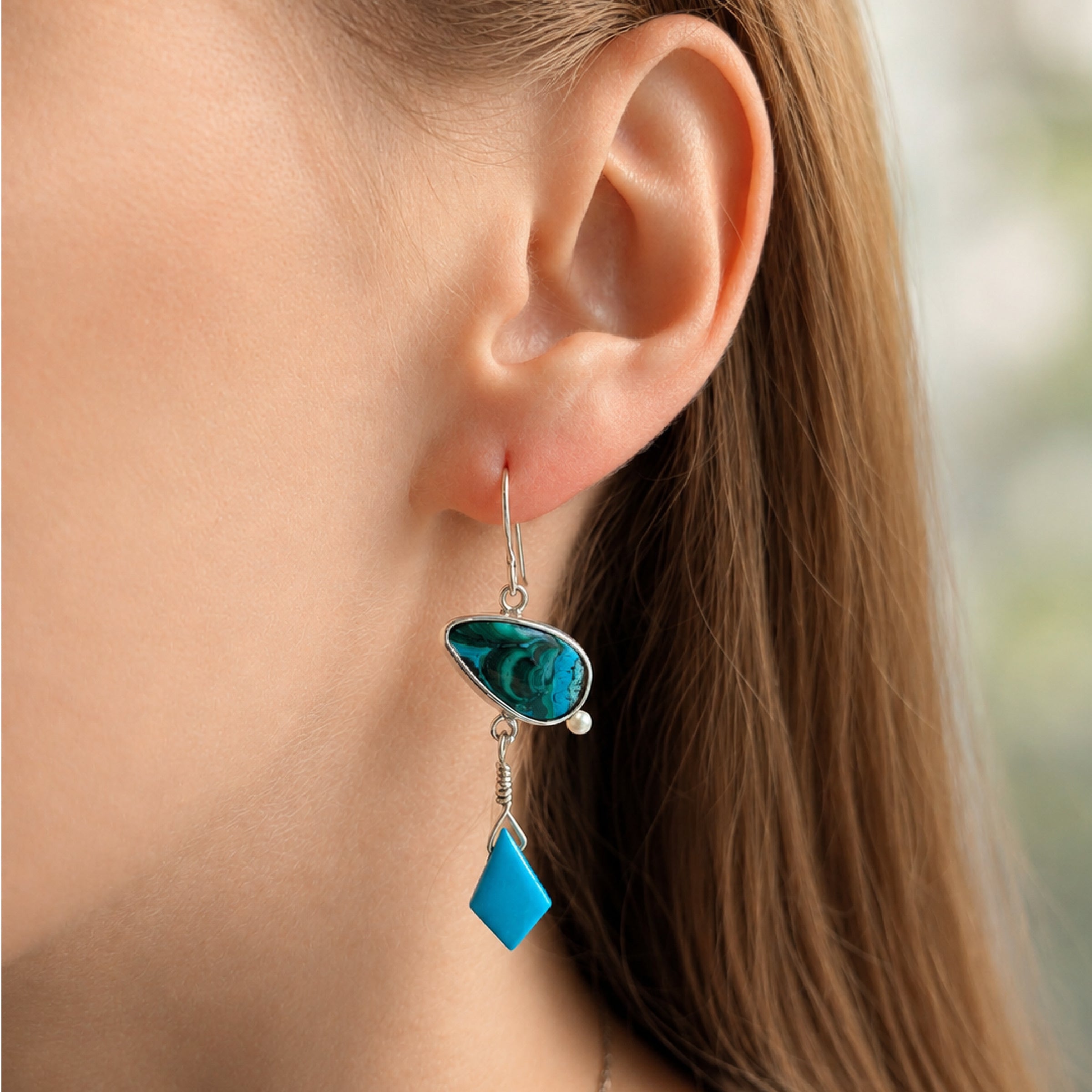 Chrysocolla Tidepool Earrings