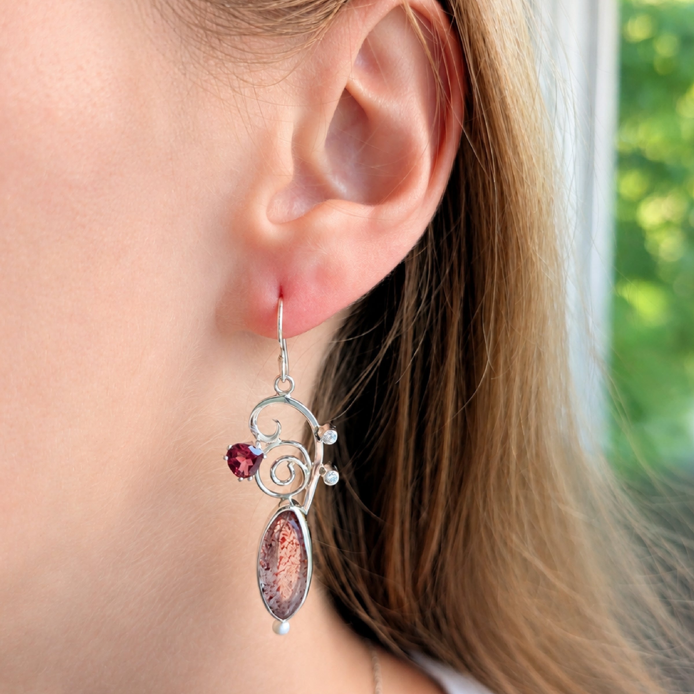 Rhapsody Strawberry Quartz Earrings