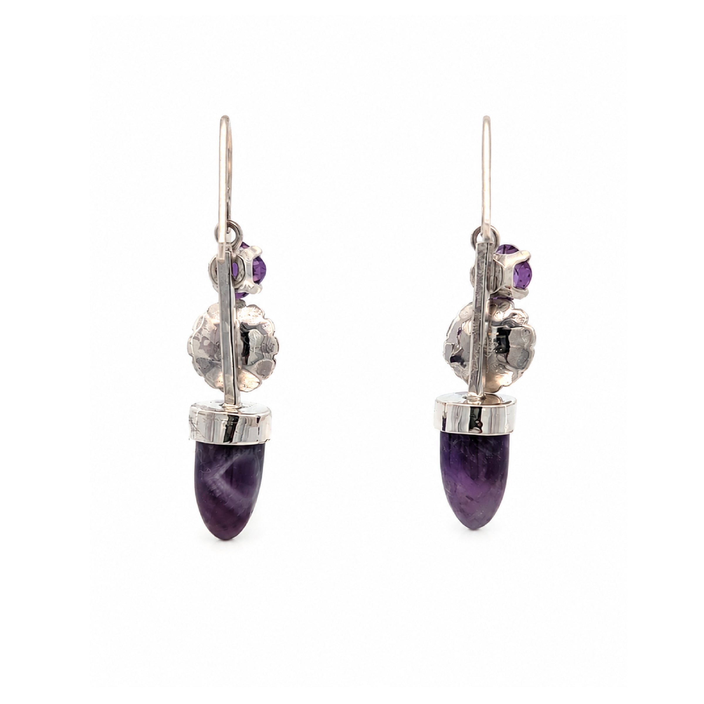 Amethyst Petal Earrings