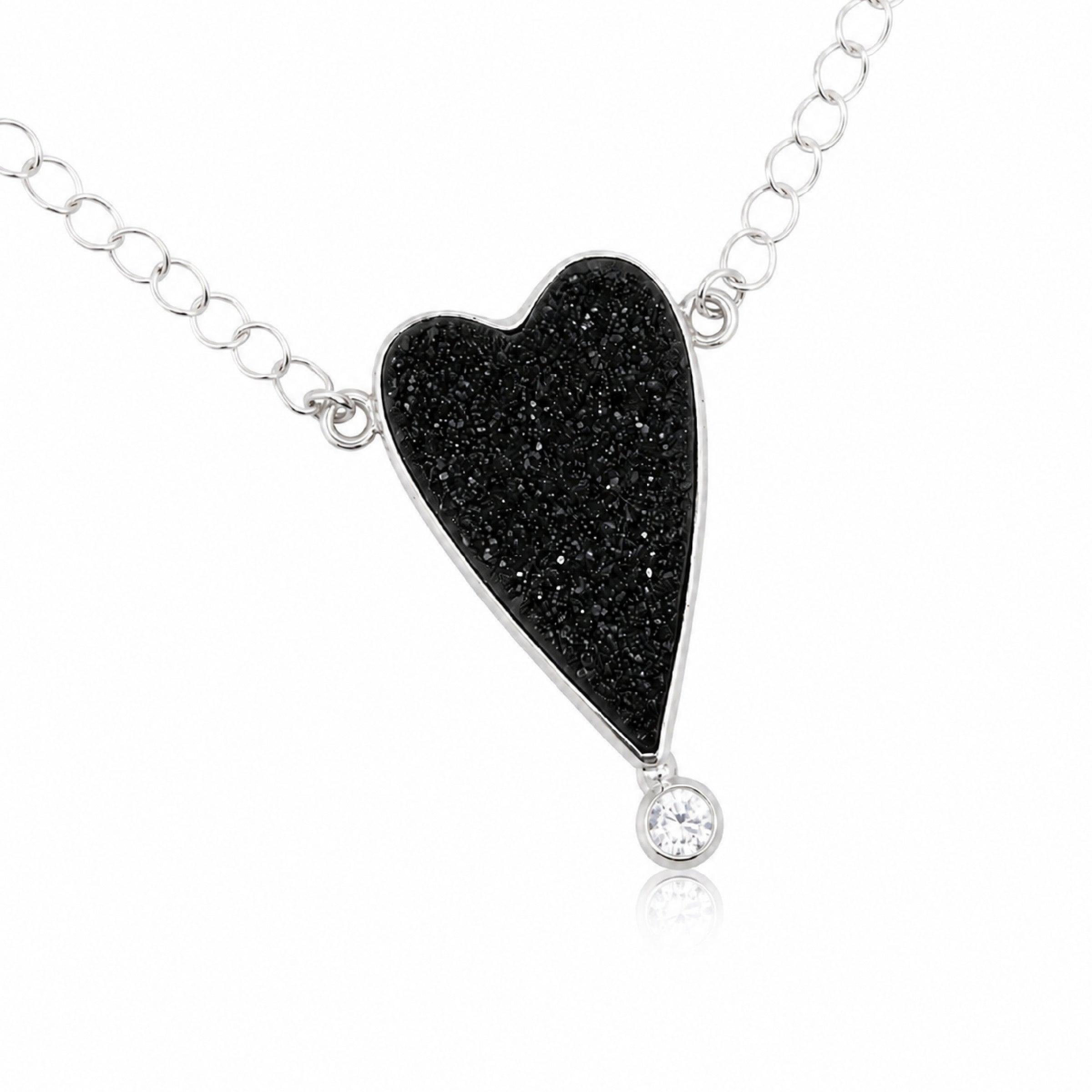 Midnight Wishes Black Onyx Drusy Necklace