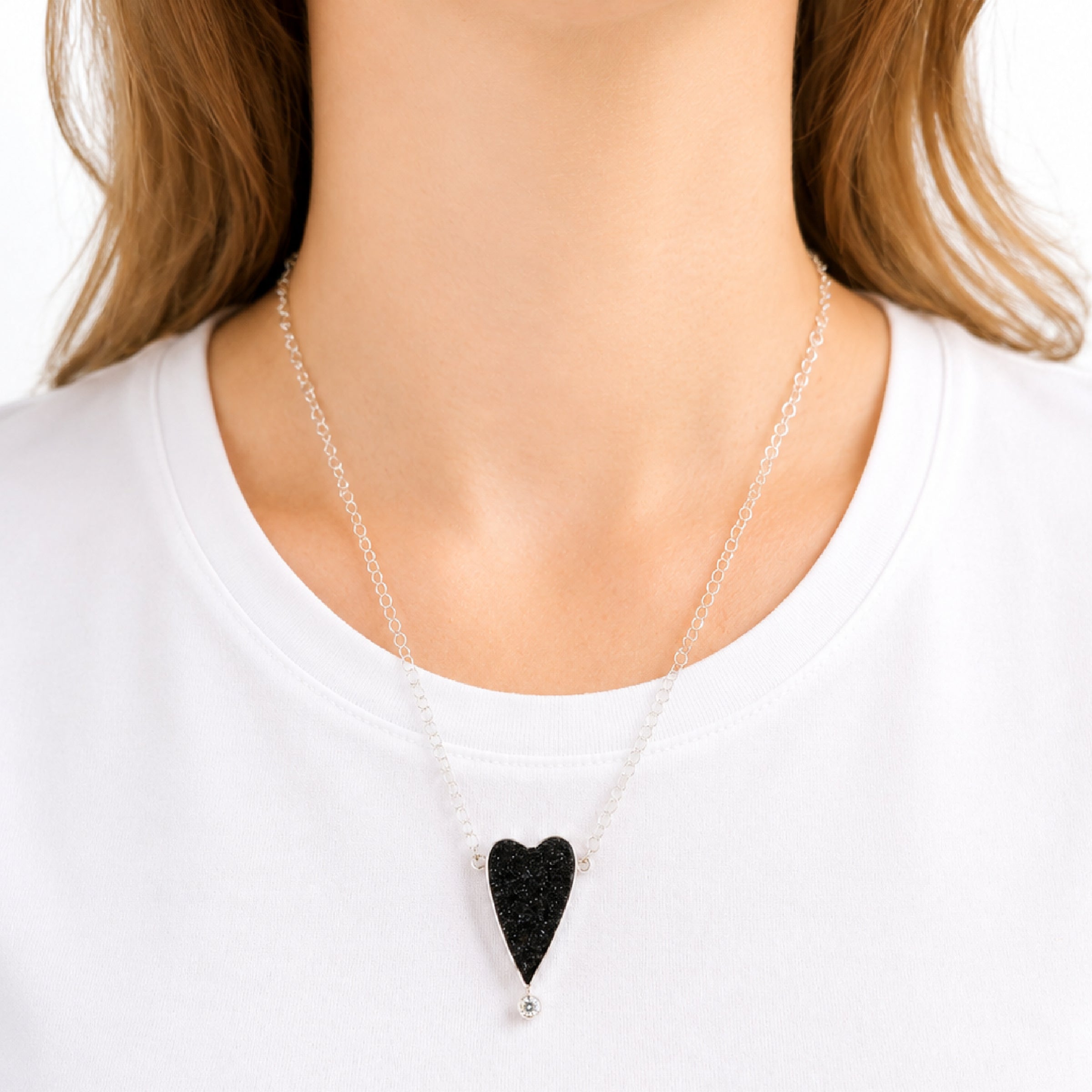 Midnight Wishes Black Onyx Drusy Necklace