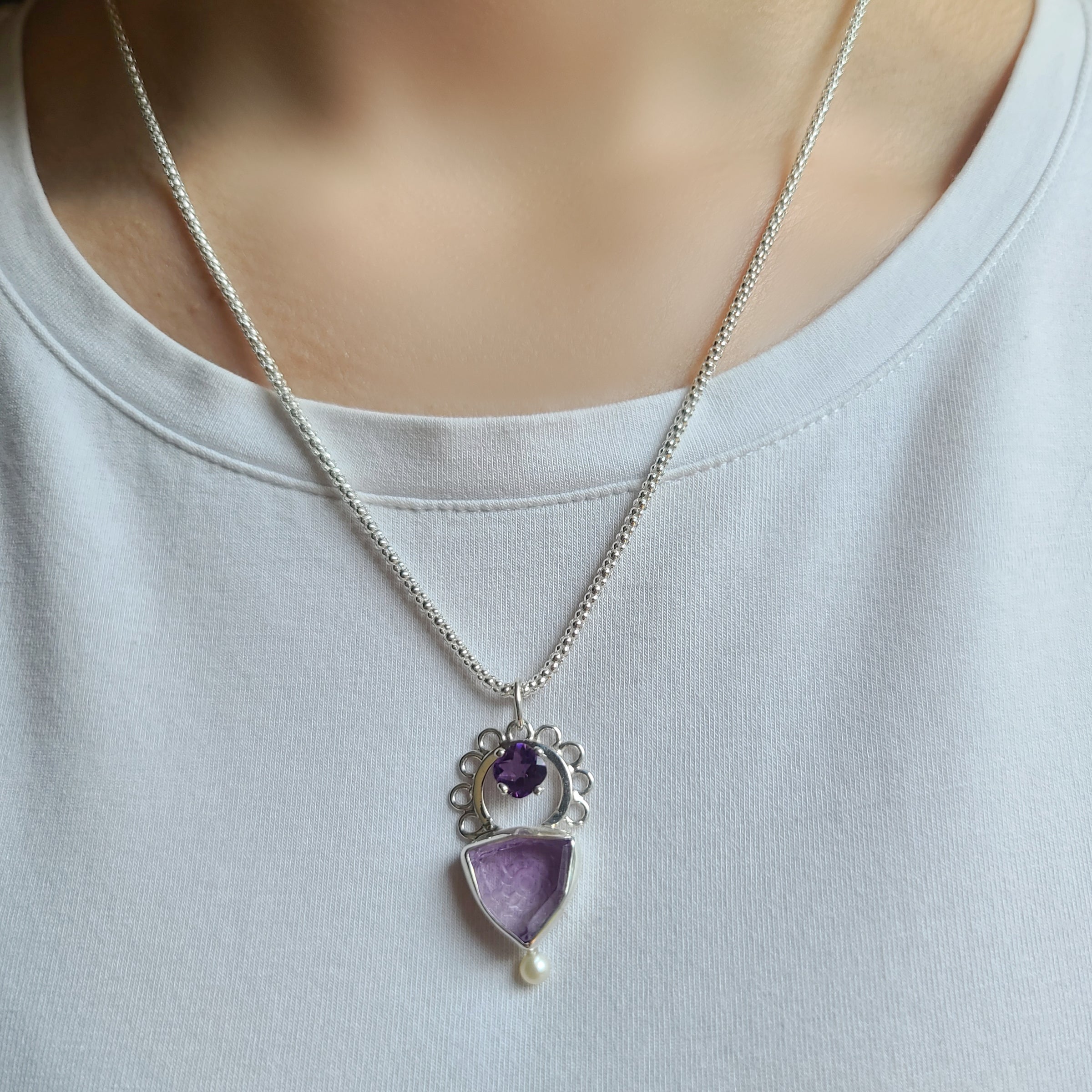 Purple Whimsy Amethyst Pendant