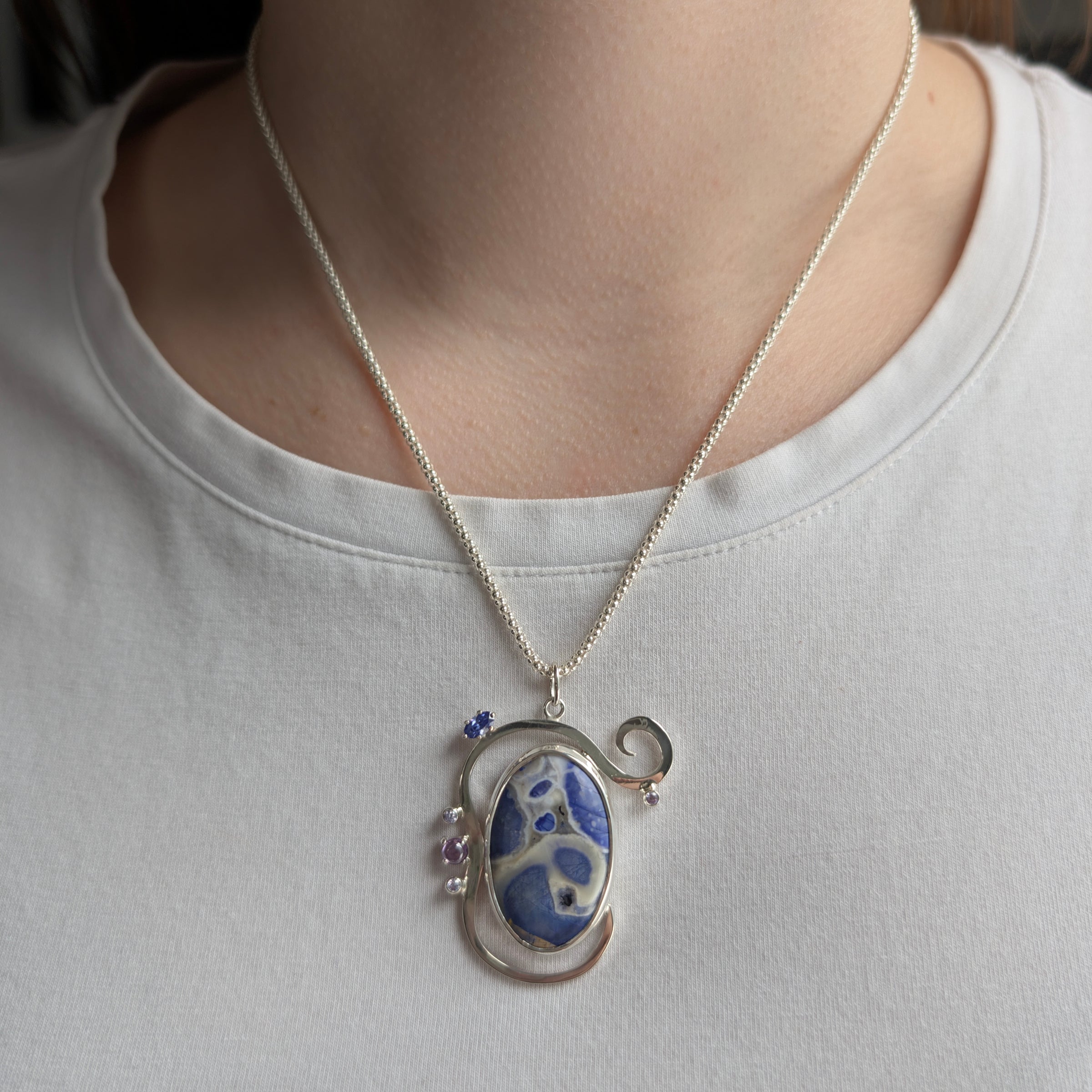 Twilight Swirl Cobra Jasper Pendant