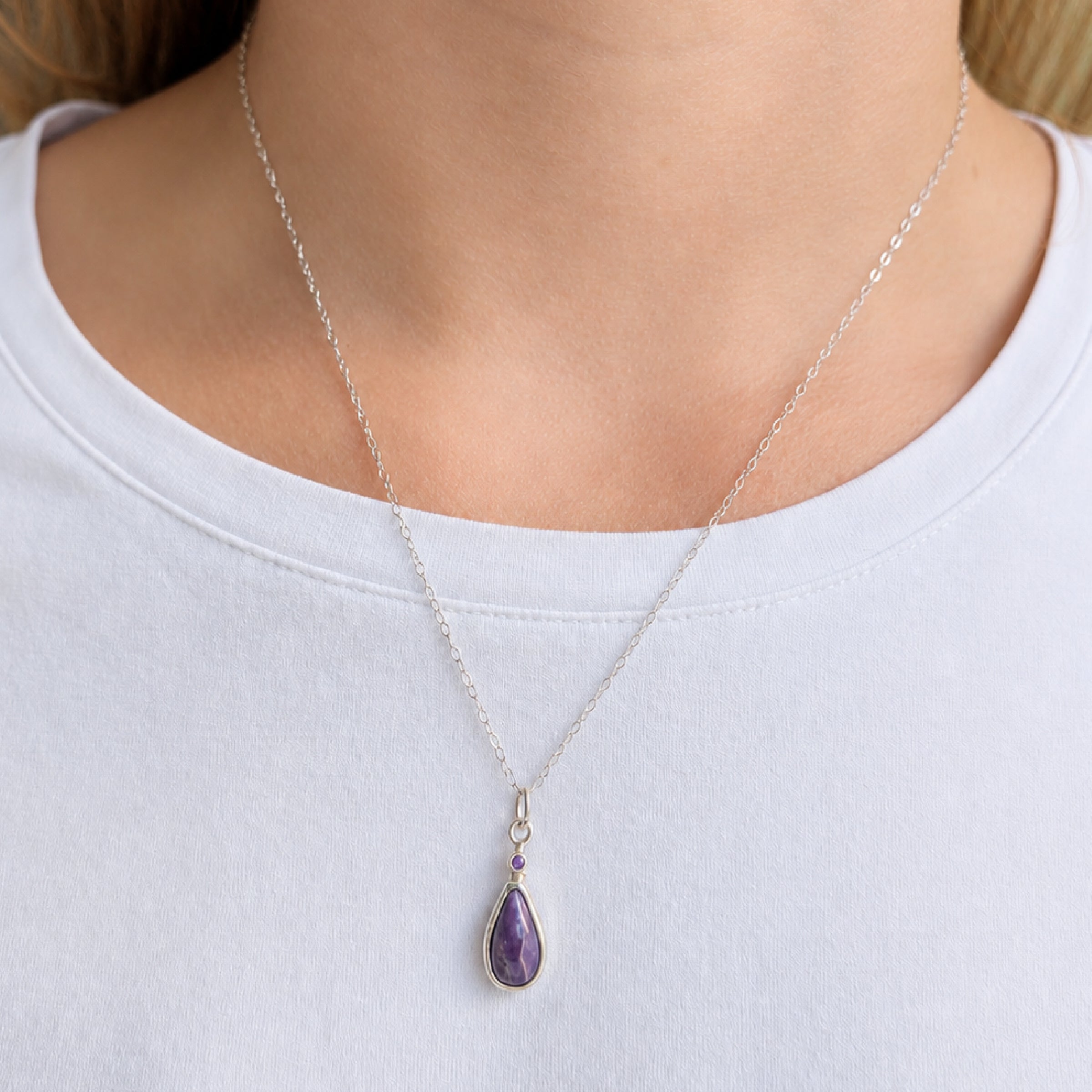 Twilight Drop Tiffany Jasper Pendant