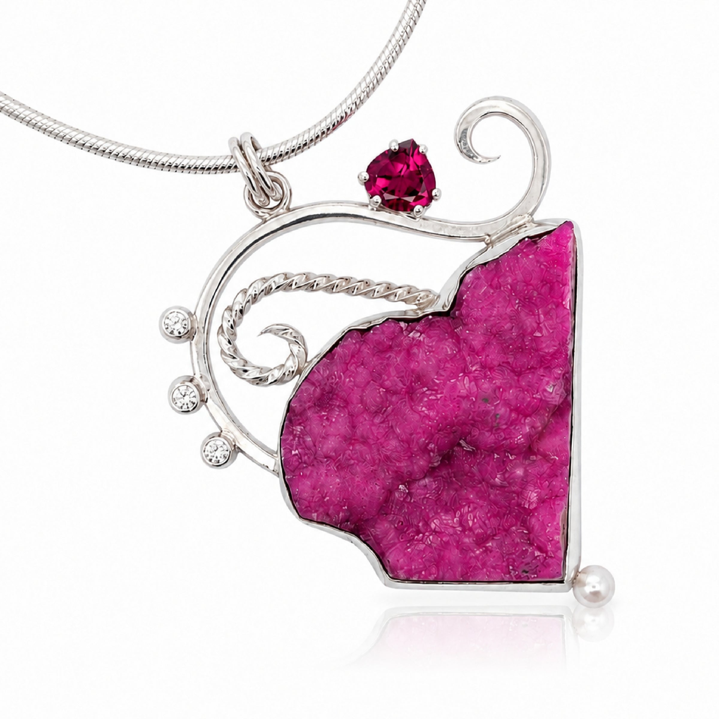 Pink Fairy Cobalto Drusy Pendant
