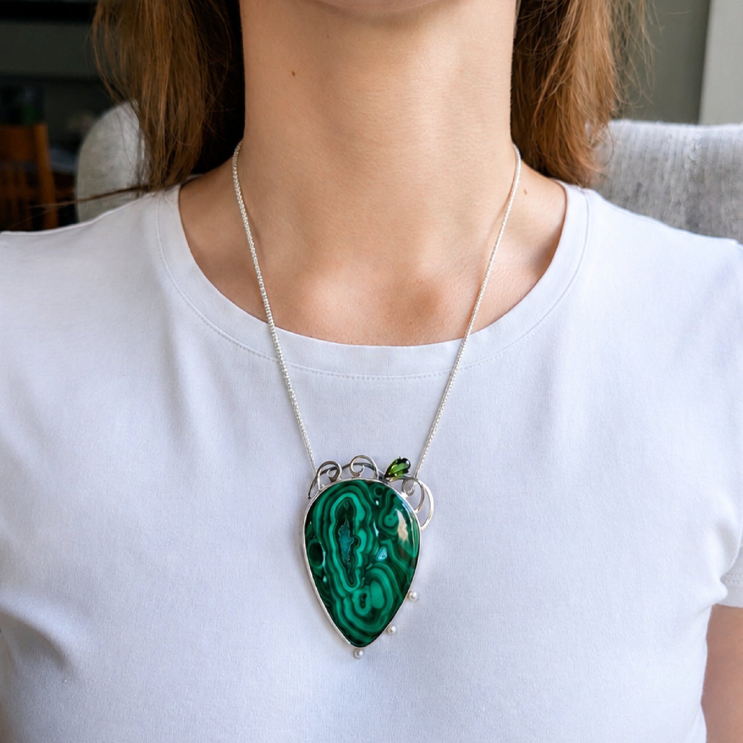 Malachite Meadow Pendant