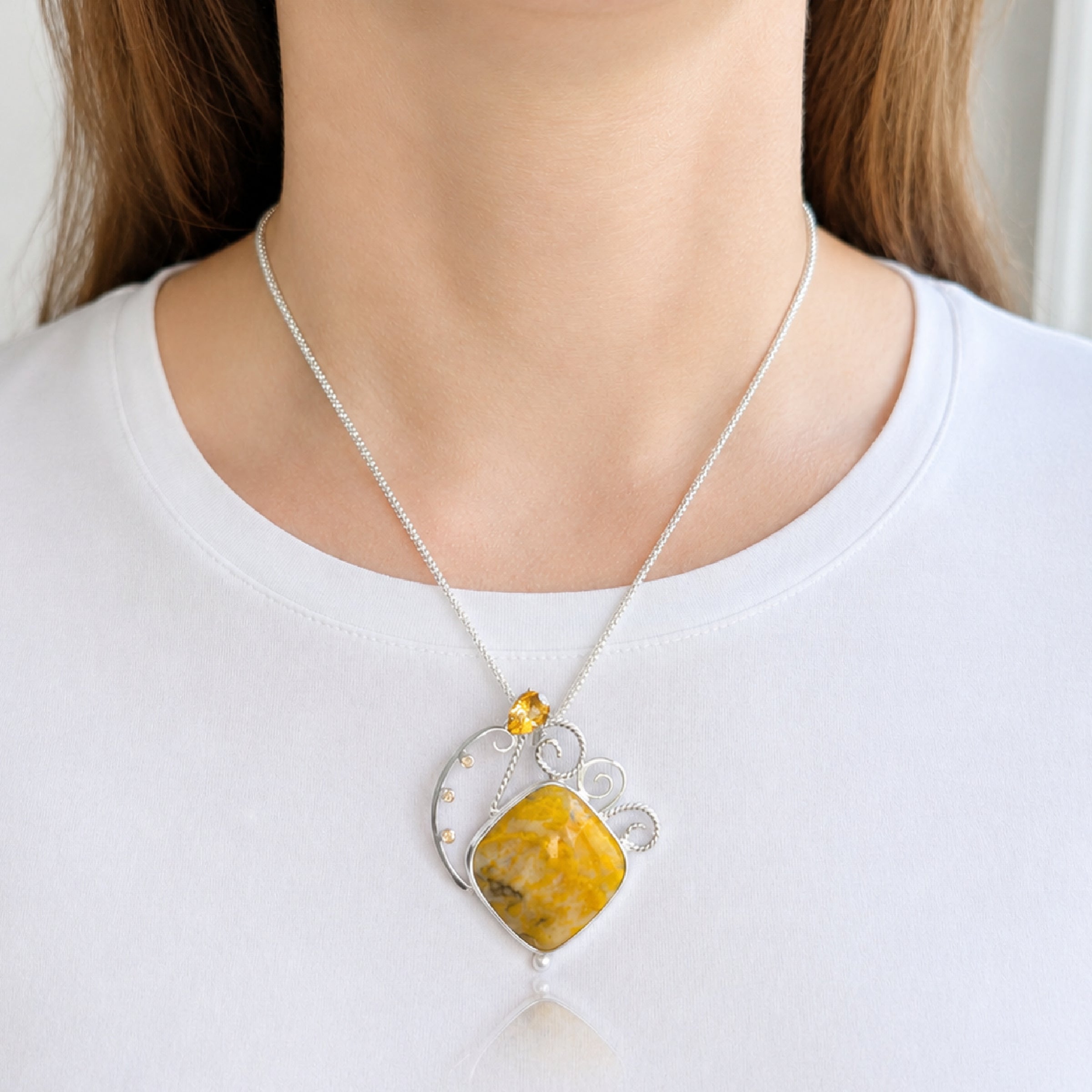 Bumblebee Jasper Sunshine Pendant