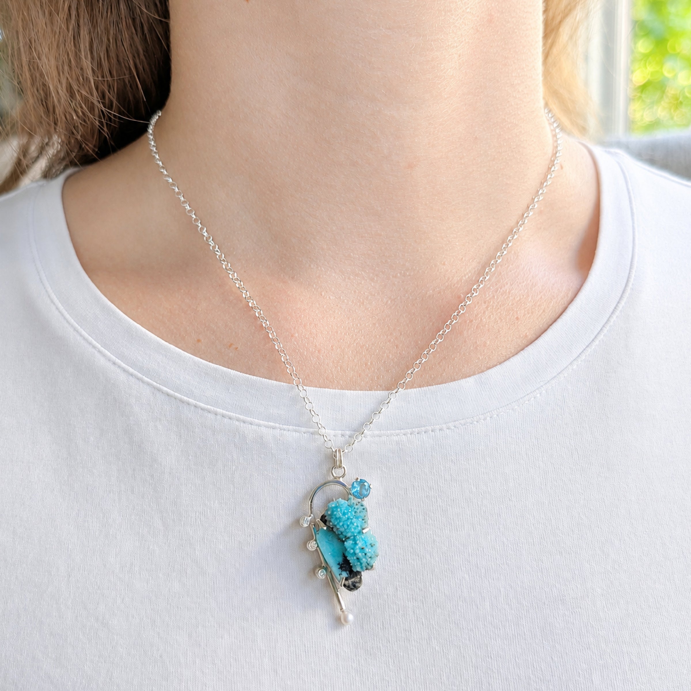 Blue Moon Chrysocolla Pendant