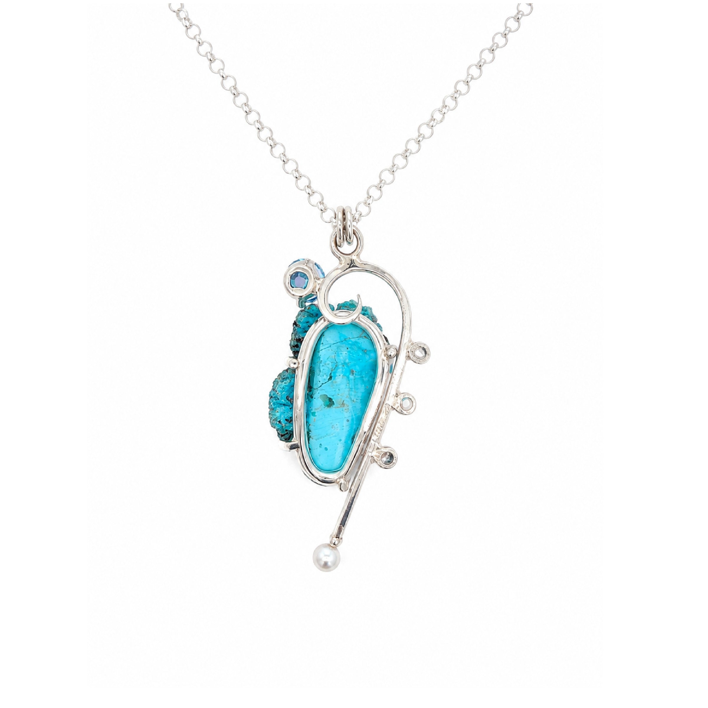 Blue Moon Chrysocolla Pendant