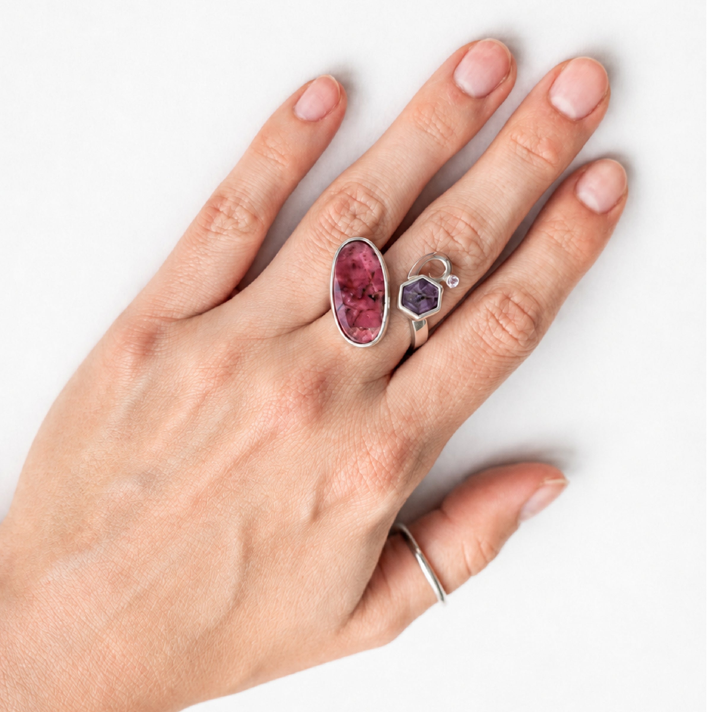 Cobalto Calcite Orbit Adjustable Ring