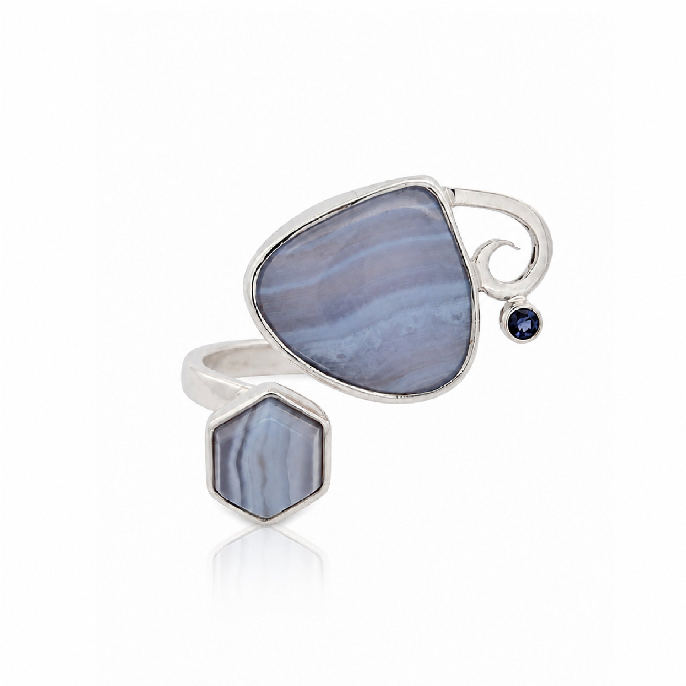 Blue Lace Daydream Adjustable Ring