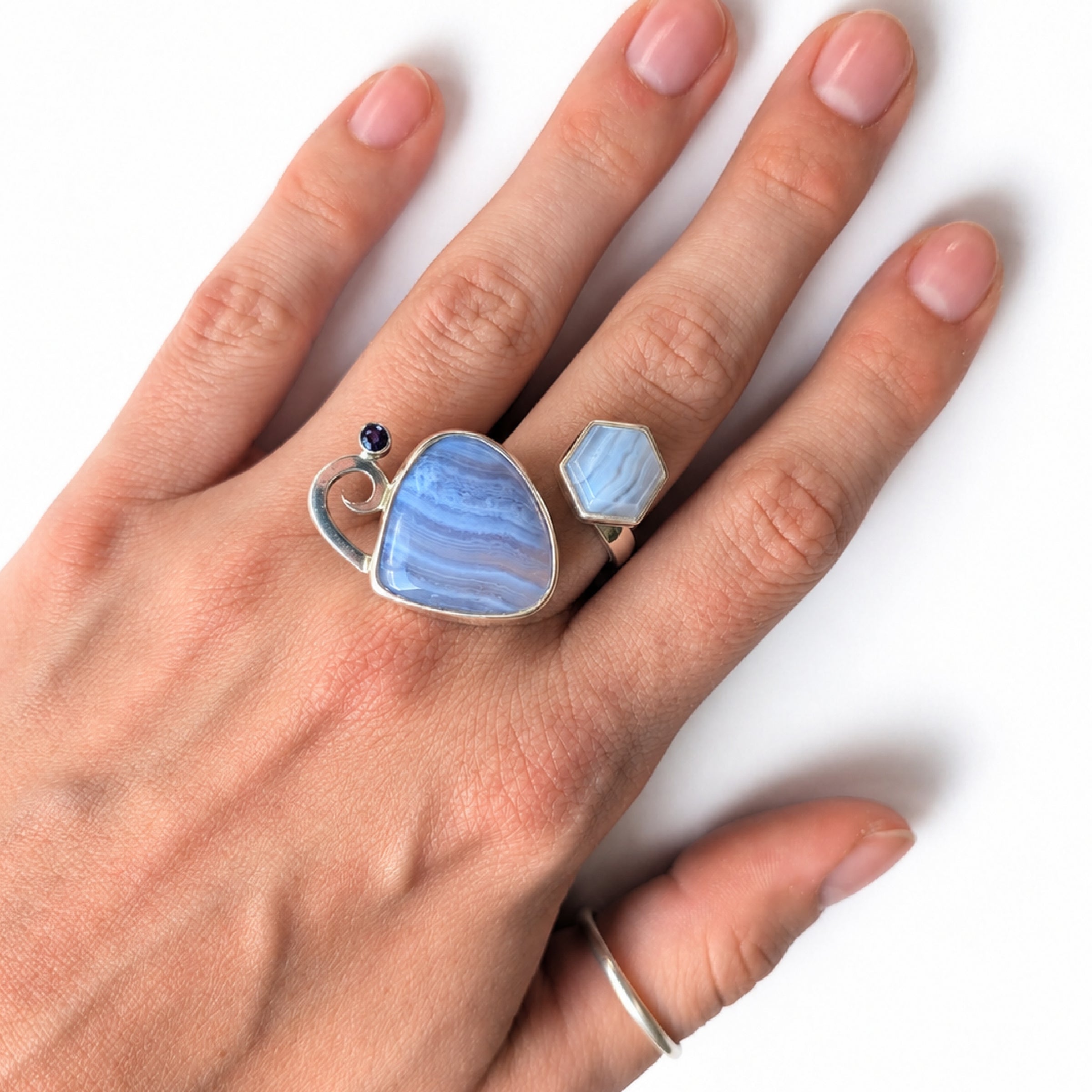 Blue Lace Daydream Adjustable Ring