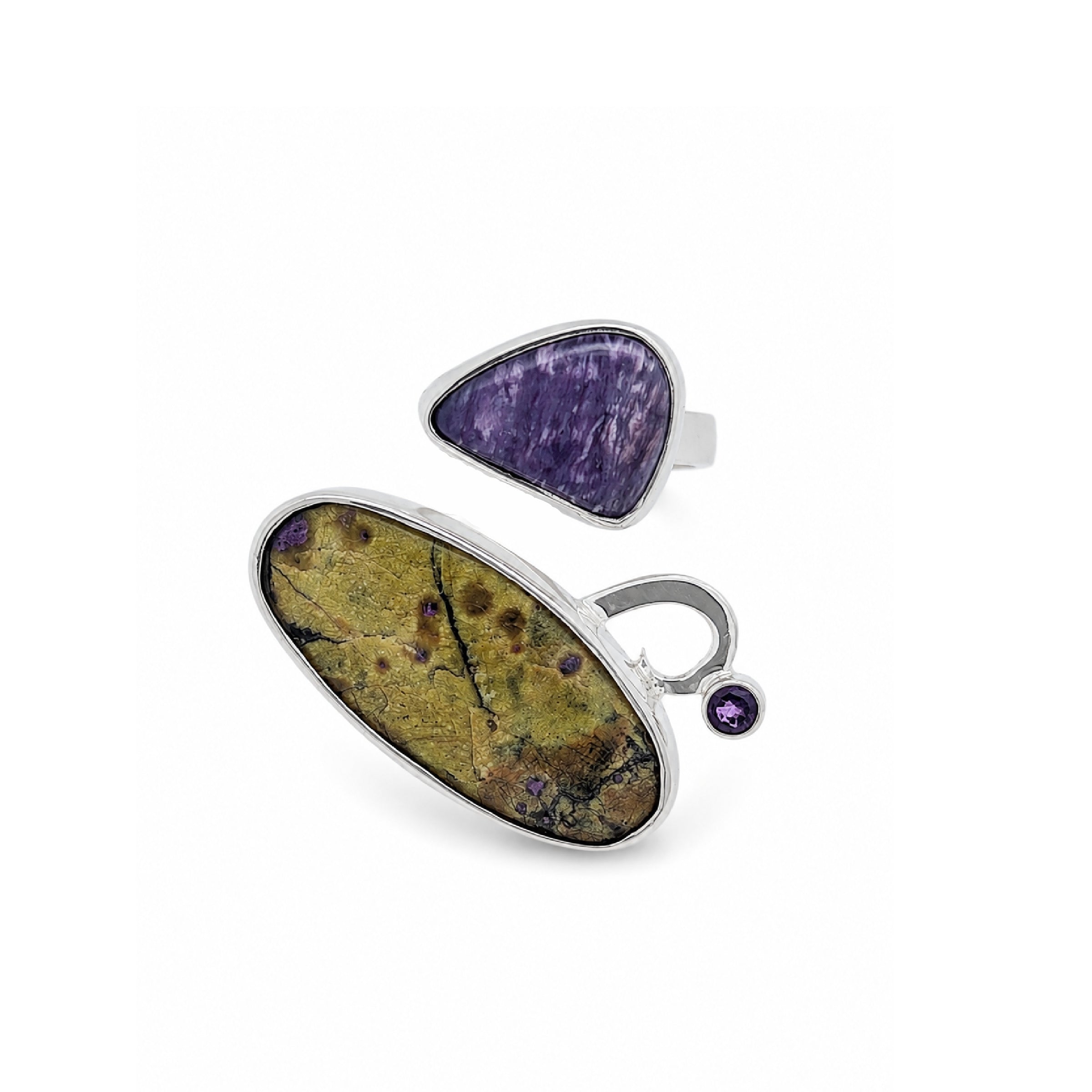 Atlantisite in Bloom Adjustable Ring