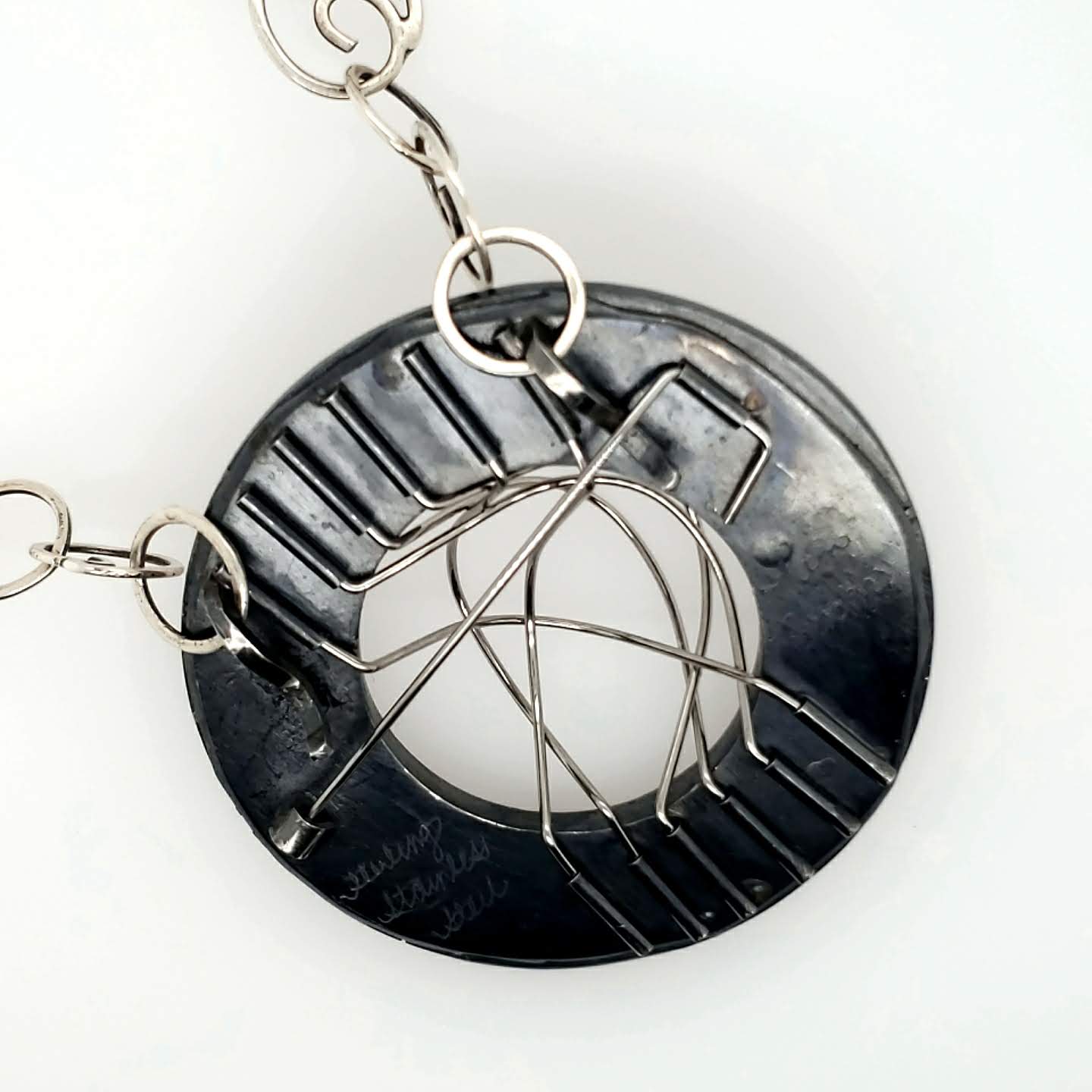 Stainless Steel and Sterling Silver Pin and Necklace - kim crocker designs