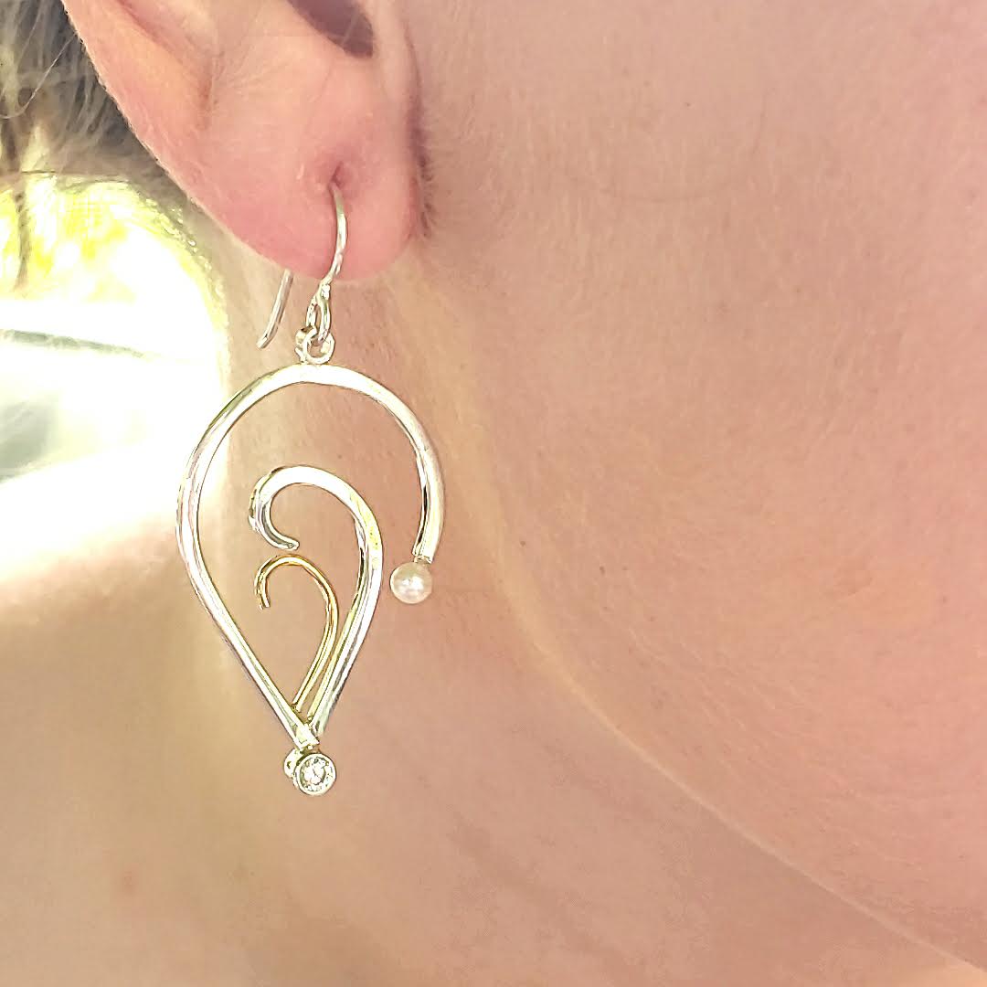 Sterling and 18k Gold Earrings - kim crocker designs