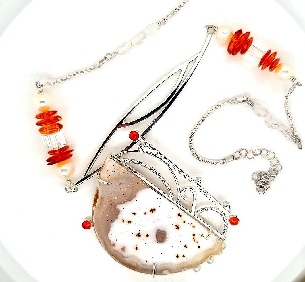 Agate Drusy Pendant - kim crocker designs