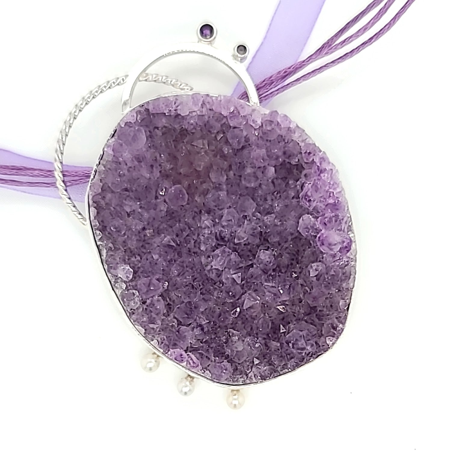 Amethyst Crystal Combination Pin/Pendant