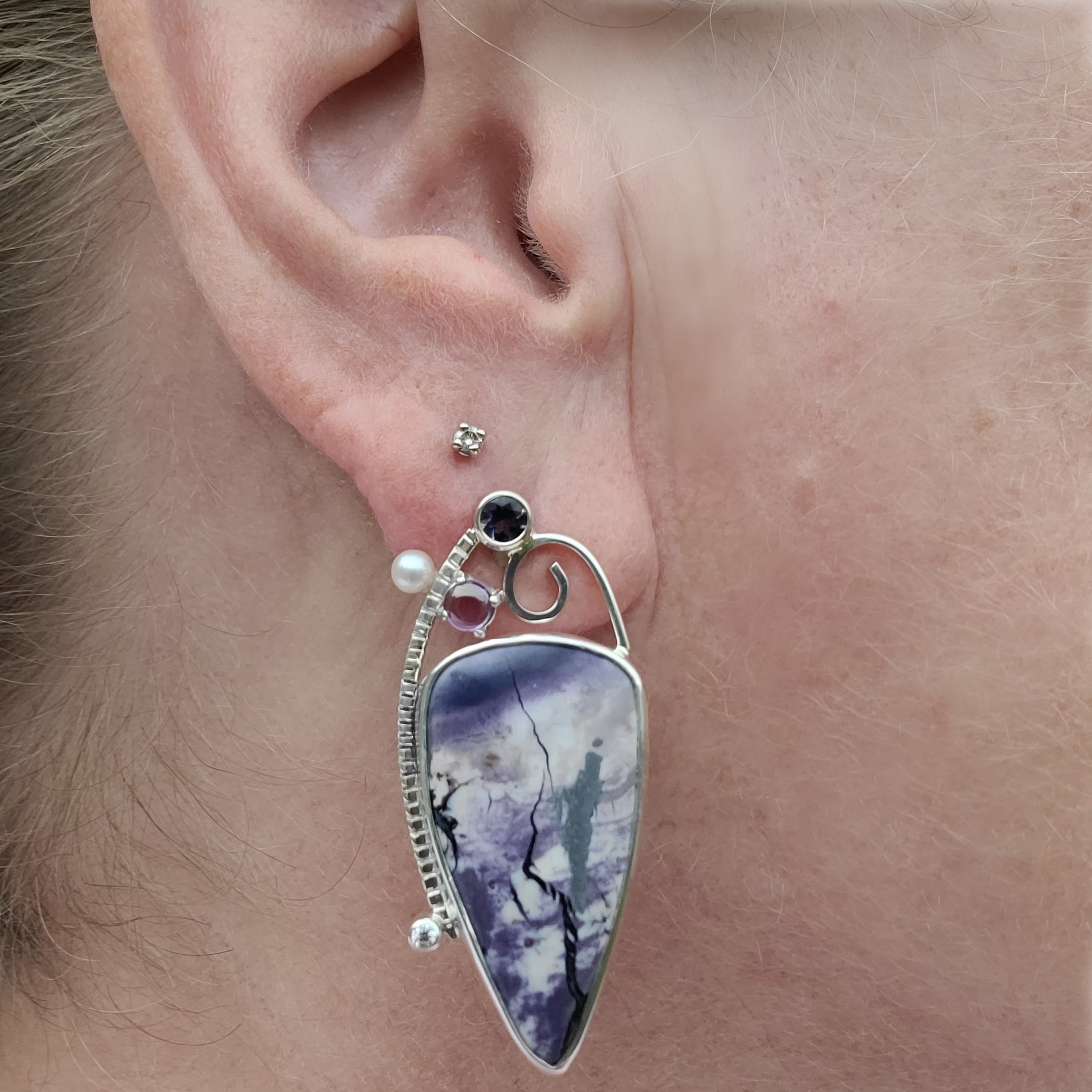 Tiffany Stone and Iolite Earrings